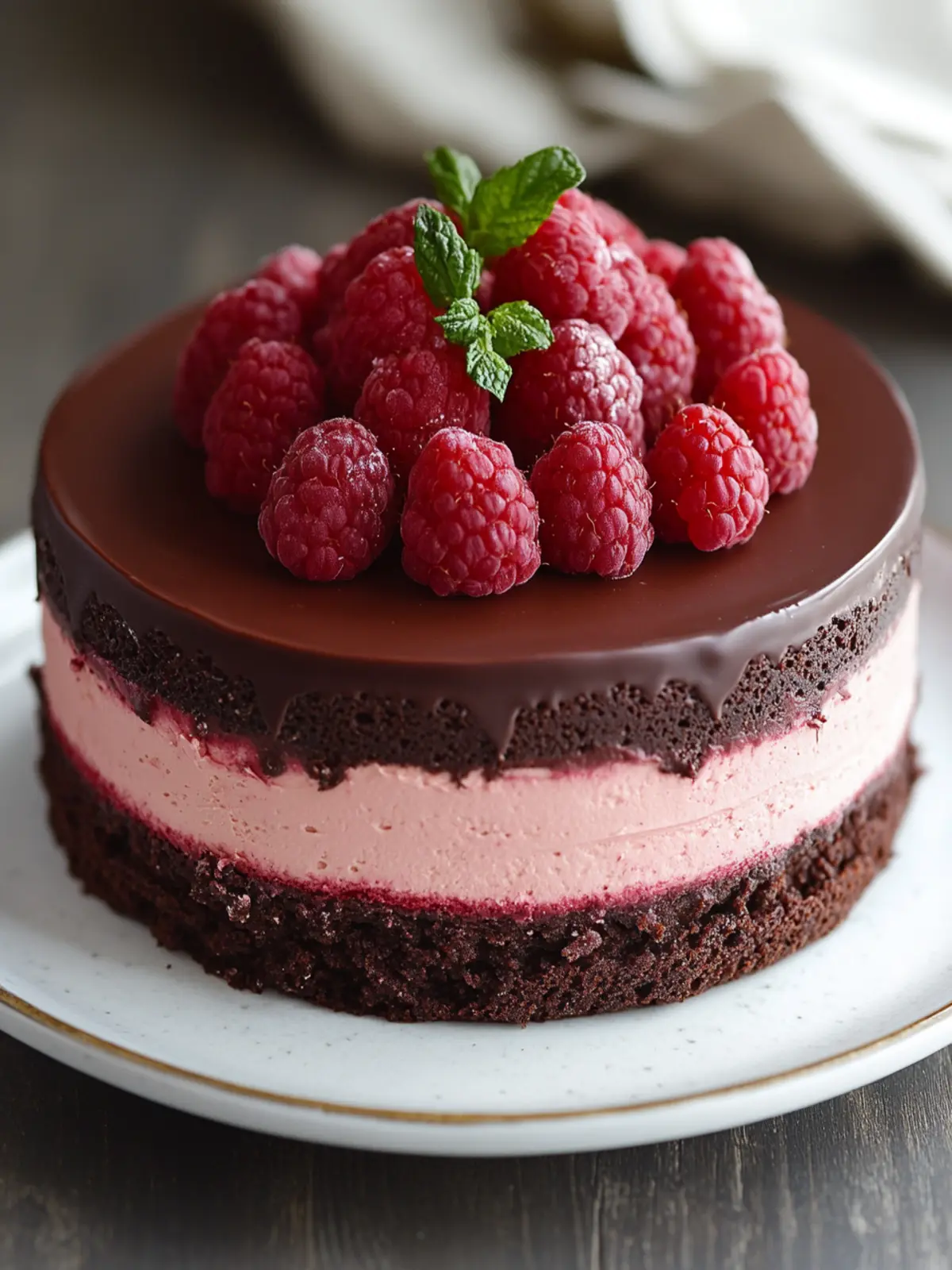 Irresistible Dark Chocolate Raspberry Mousse Cake Bliss 3 Dark Chocolate Raspberry Mousse Cake
