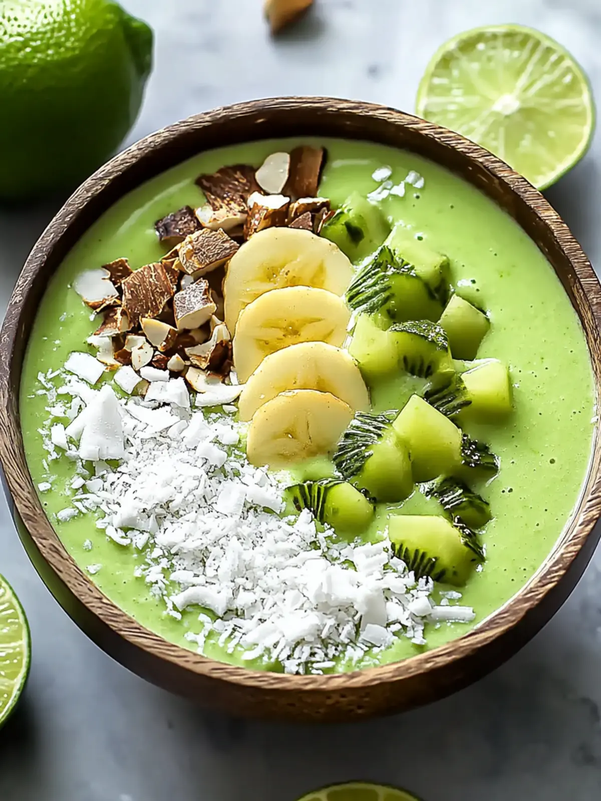 Energize Your Day with a Lime Coconut Smoothie Bowl Delight 2 Lime Coconut Smoothie Bowl