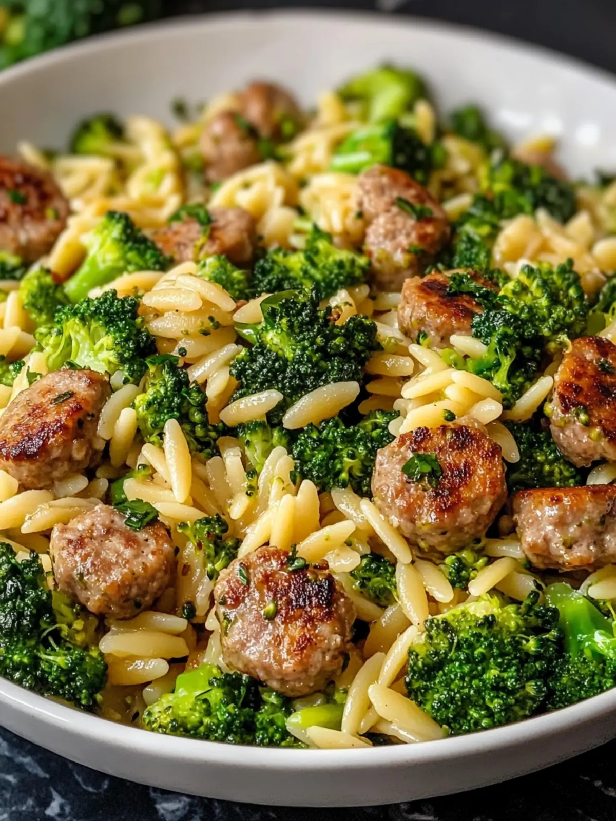Savory Sausage Broccoli Orzo in Just 25 Minutes 2 Sausage Broccoli Orzo