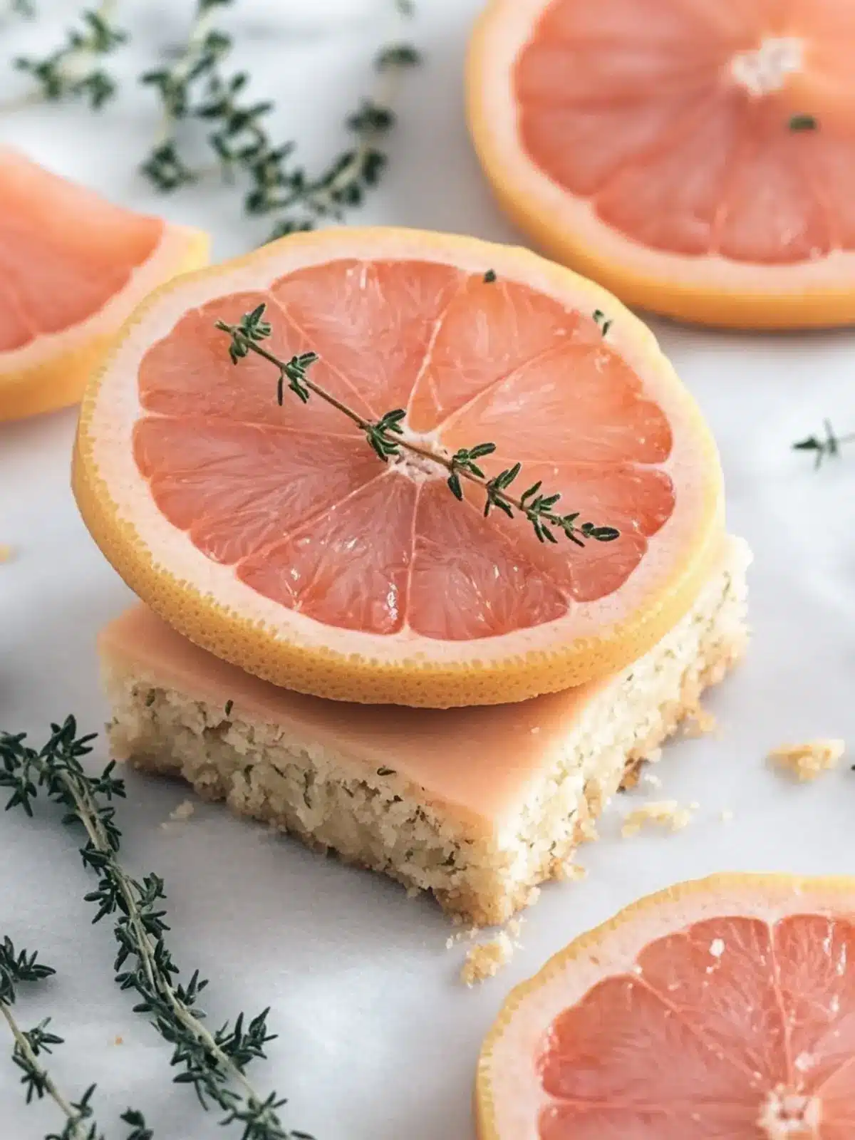 Delightful Pink Grapefruit and Thyme Vegan Shortbread Treats 2 Pink Grapefruit and Thyme Vegan Shortbread