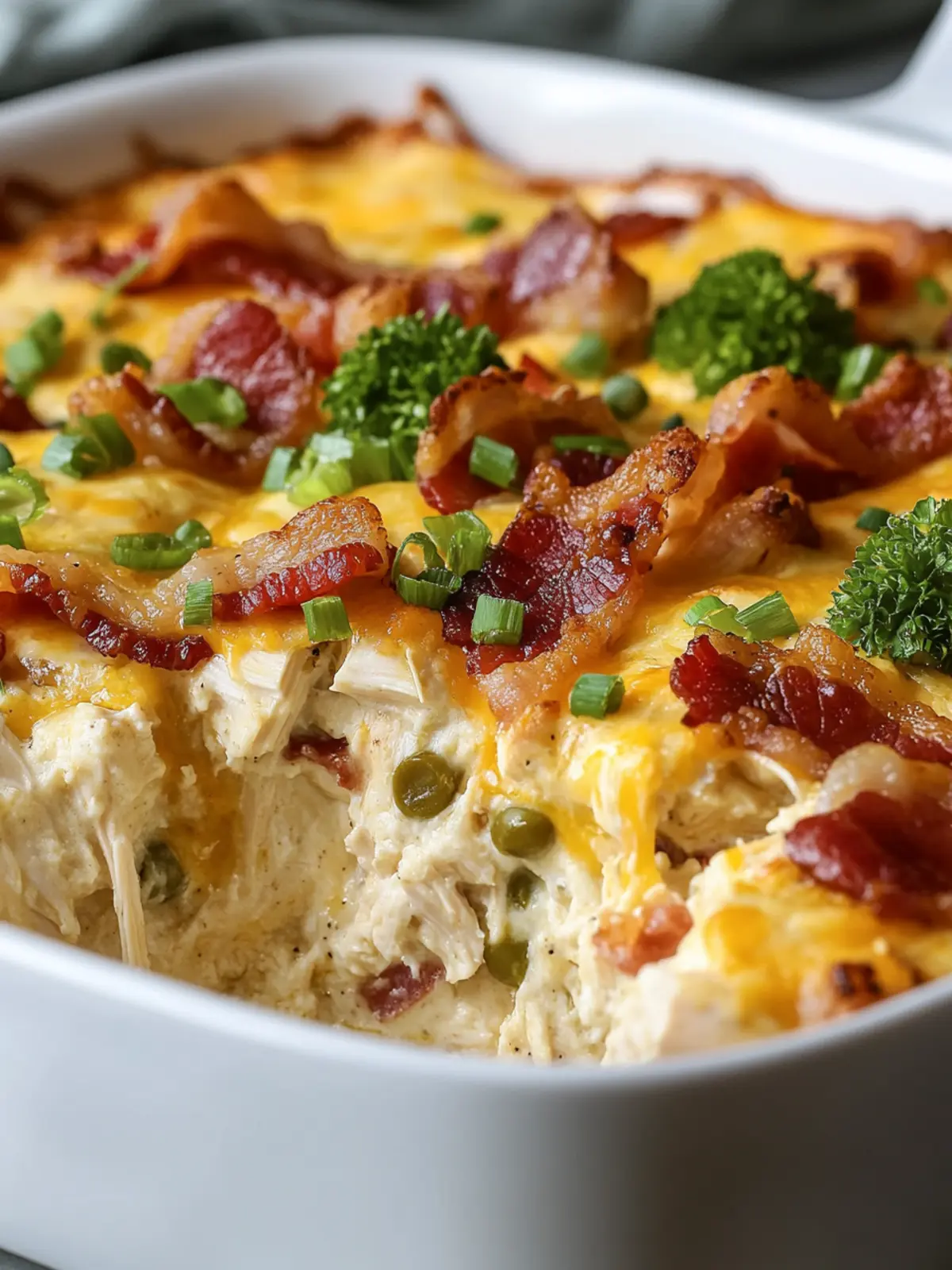 Heavenly Keto Low Carb Chicken Bacon Ranch Casserole Delight 3 Keto Low Carb Chicken Bacon Ranch Casserole