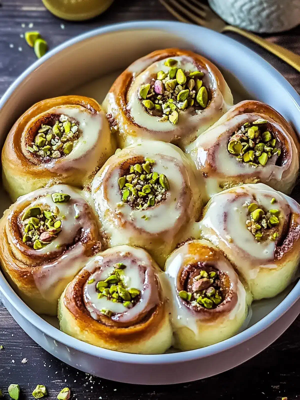Irresistible Pistachio Cream Cinnamon Rolls for Cozy Mornings 4 Pistachio Cream Cinnamon Rolls