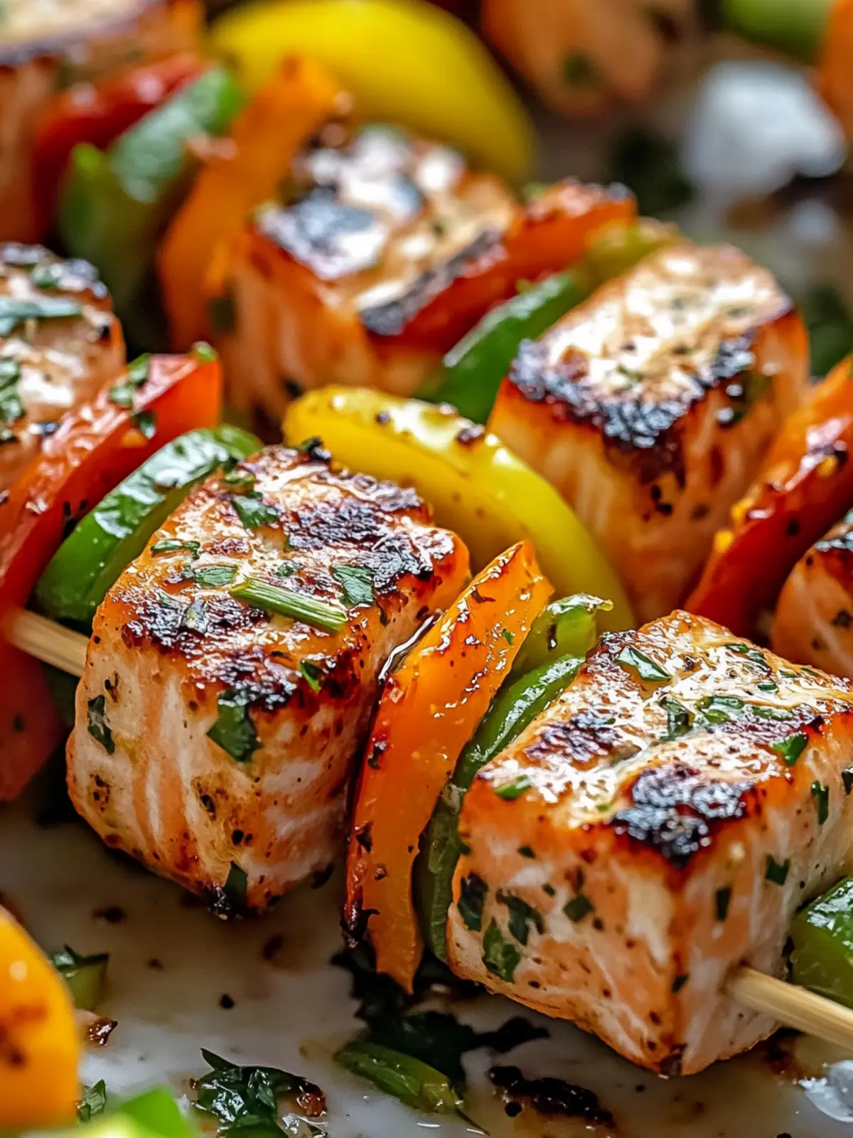 Garlic Butter Salmon Skewers for a Flavorful Summer BBQ 2 Garlic Butter Salmon Skewers