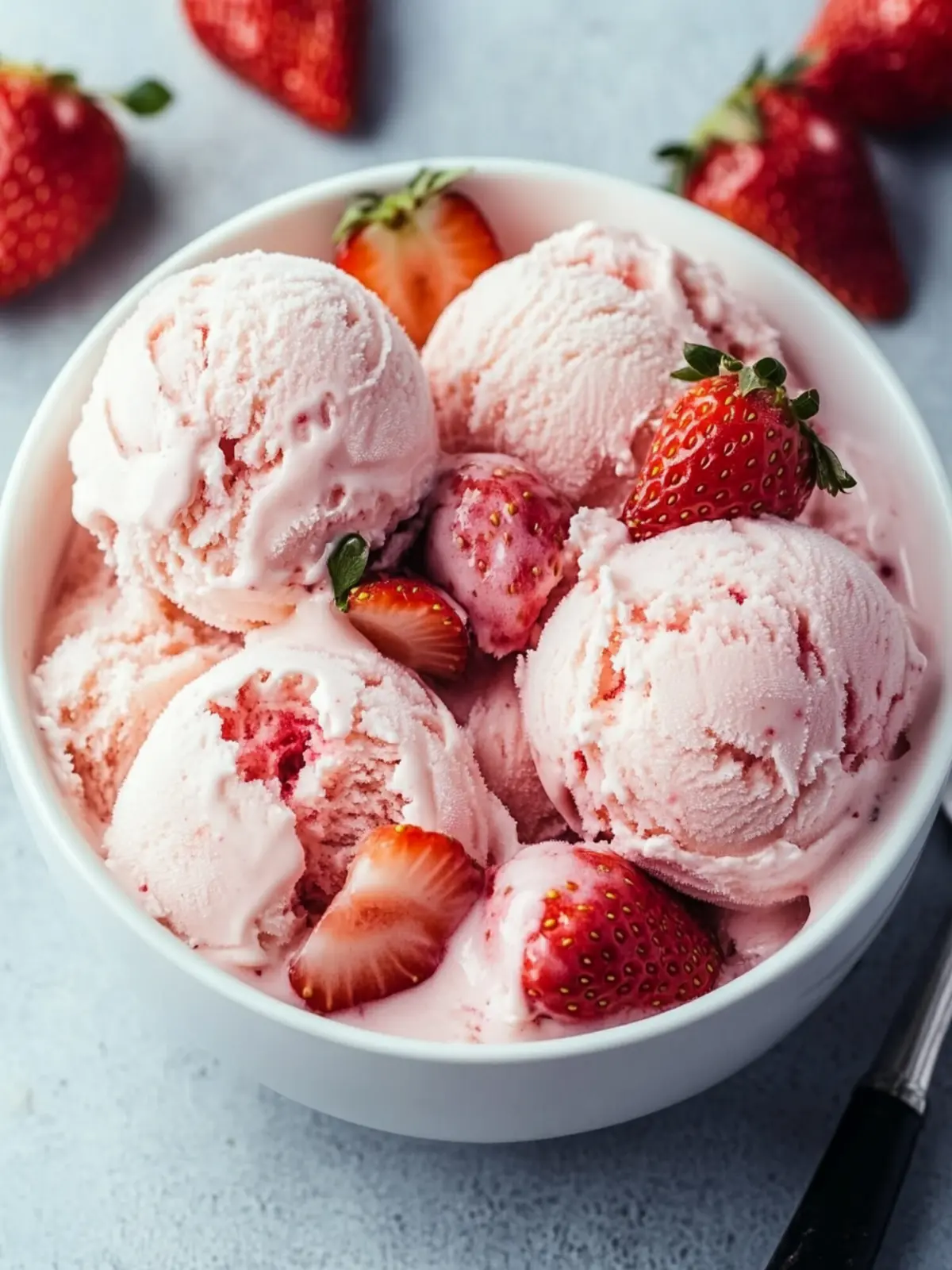 Creamy Homemade Strawberry Ice Cream That's Kid-Approved 2 Strawberry Ice Cream