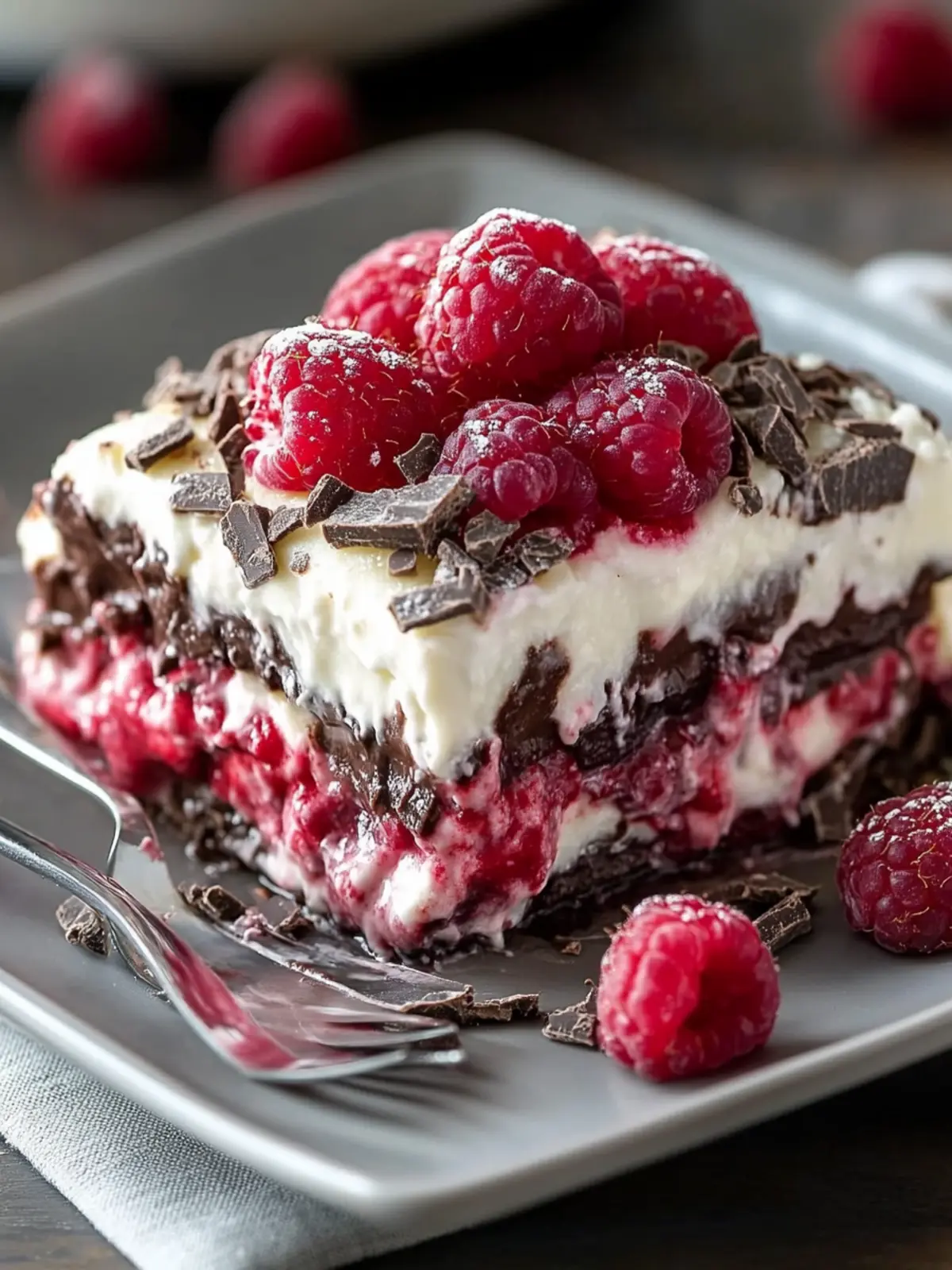 Indulge in No-Bake Raspberry Chocolate Lasagna Bliss 2 Raspberry Chocolate Lasagna