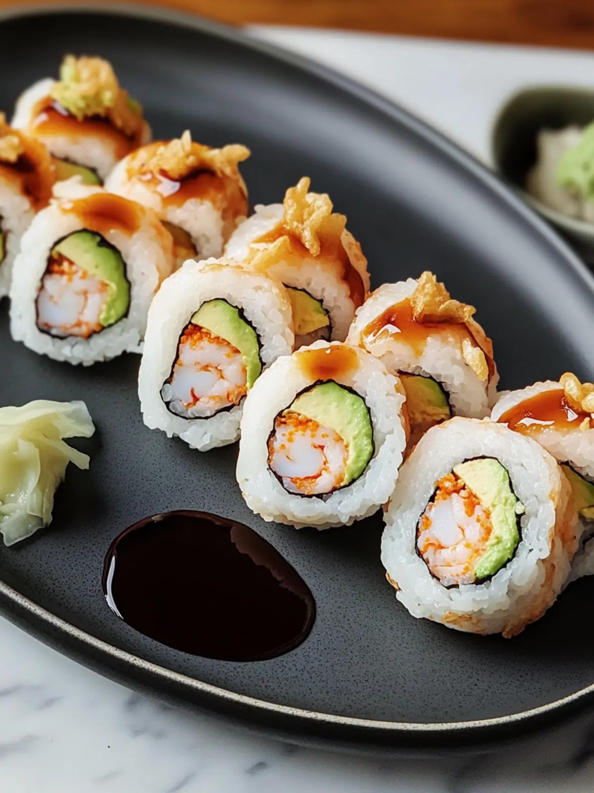 Crispy Shrimp Tempura Roll with Avocado for Sushi Night Fun 2 Shrimp Tempura Roll