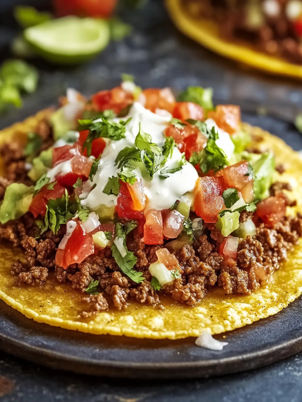 Ground Beef Tostadas: Quick, Customizable Family Favorite 4 Ground Beef Tostadas