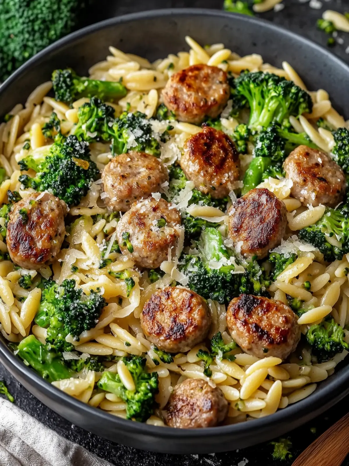 Savory Sausage Broccoli Orzo in Just 25 Minutes 4 Sausage Broccoli Orzo