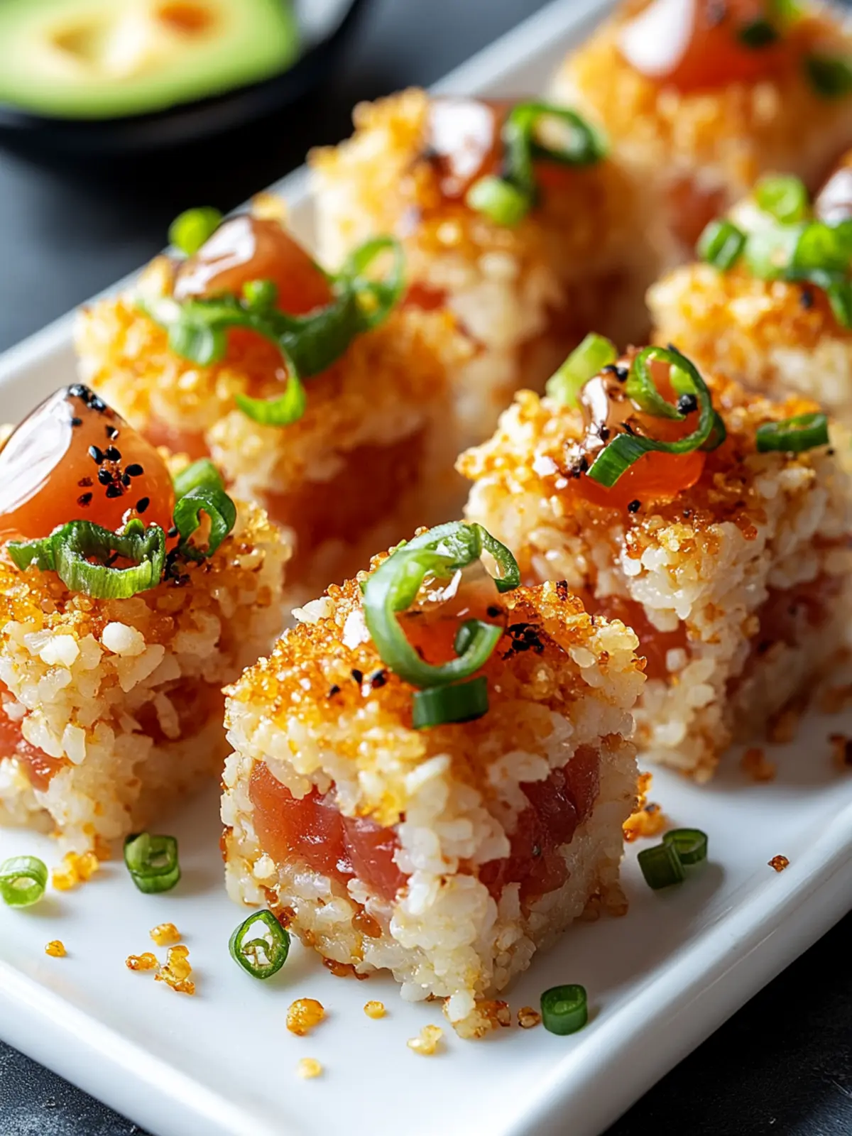 Spicy Tuna Crispy Rice Squares: The Perfect Party Snack 2 Spicy Tuna Crispy Rice Squares
