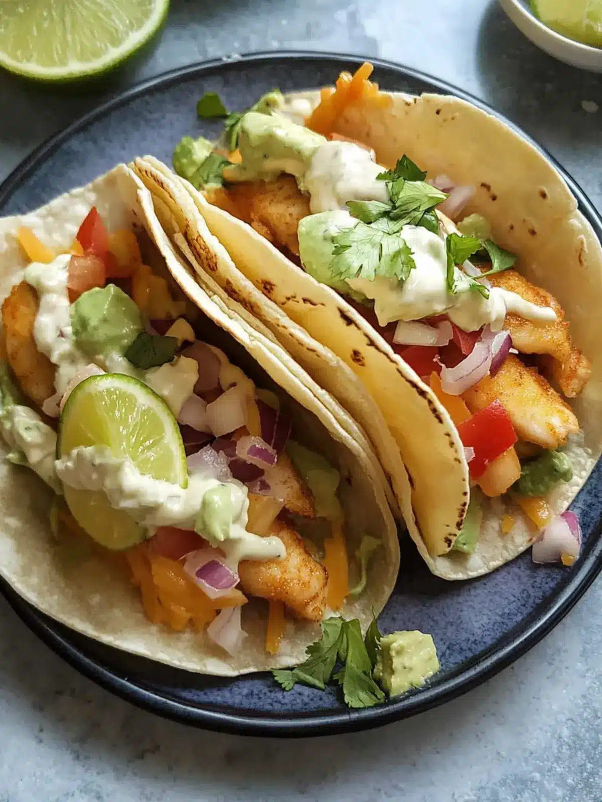 Irresistible Fish Tacos with Lime Crema for Taco Night Fun 3 Fish Tacos with Lime Crema