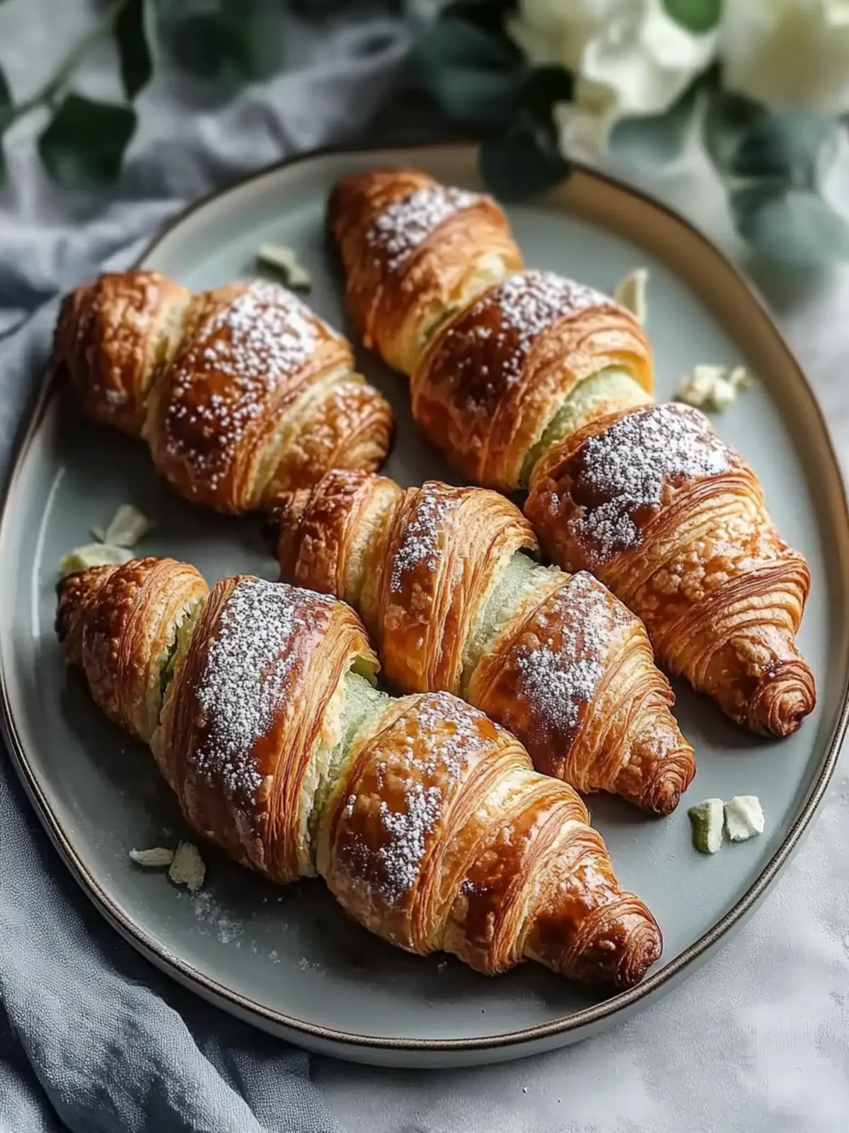Delicious Matcha Croissants with Almond Filling Made Easy 3 Matcha Croissants
