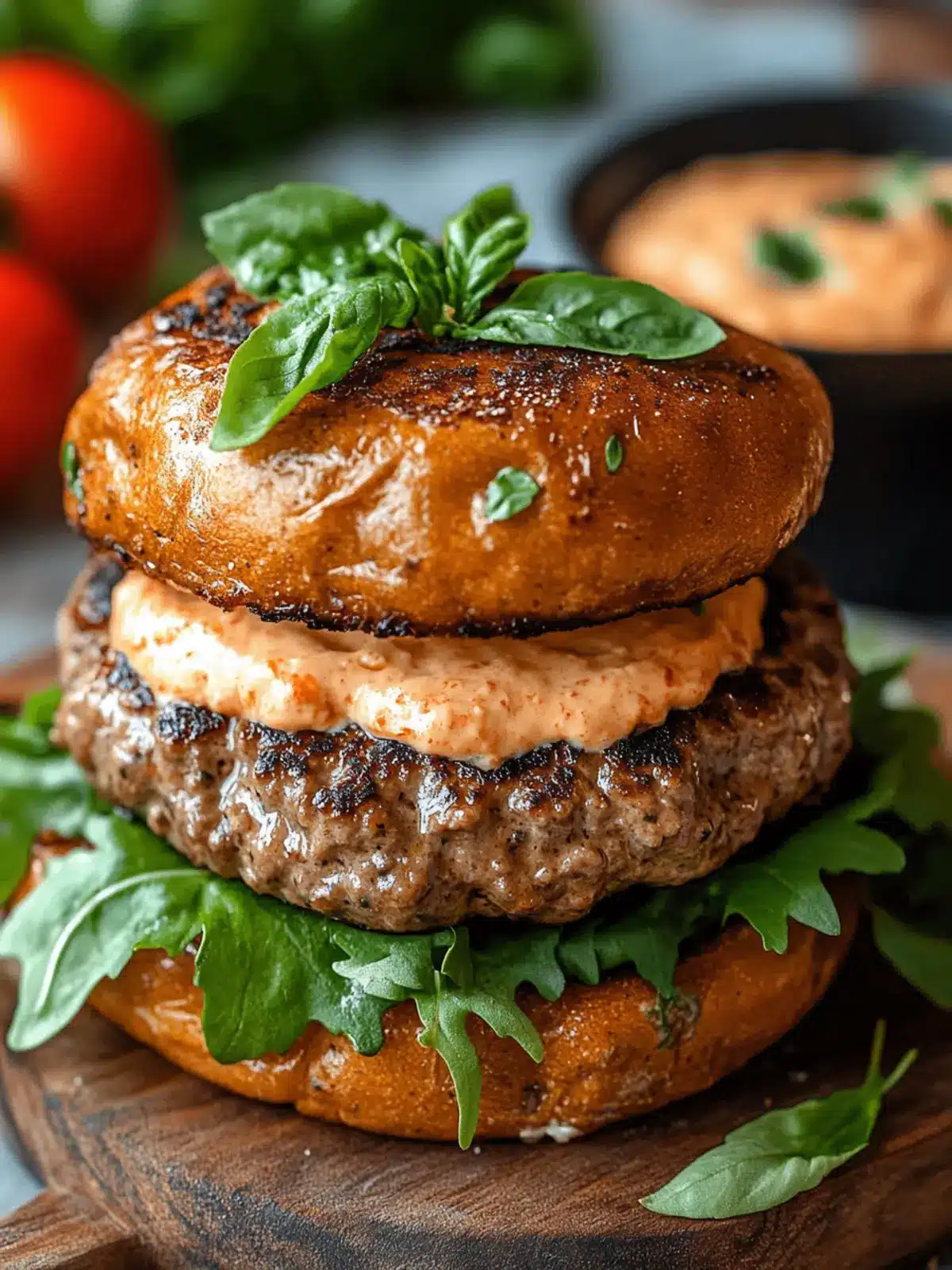 Savory Keto Feta Burgers with Tomato Cream Sauce Recipe 3 Keto Feta Burgers with Tomato Cream Sauce Recipe