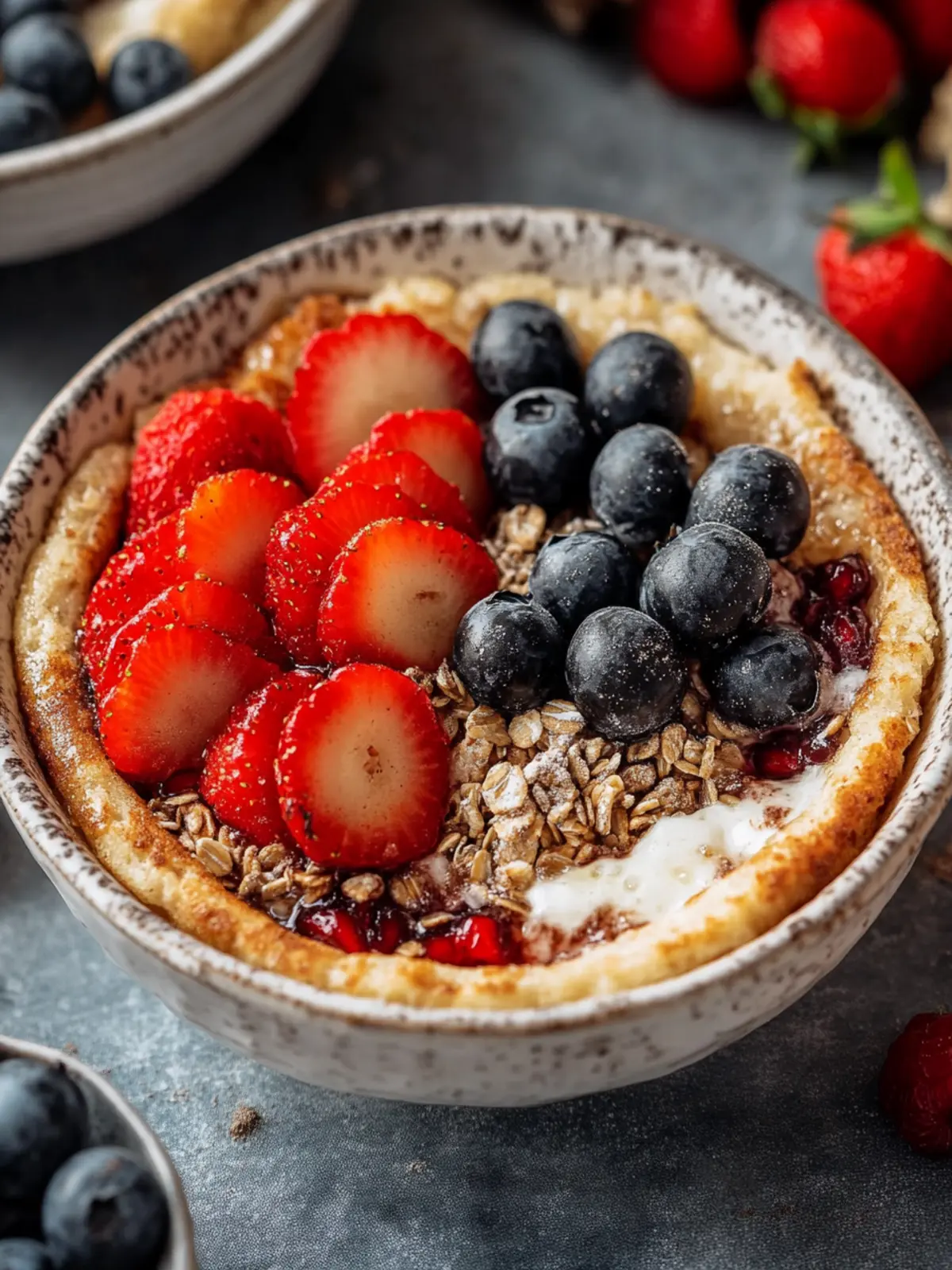 Delicious Baked Protein Pancake Bowl for a Healthy Start! 4 Baked Protein Pancake Bowl