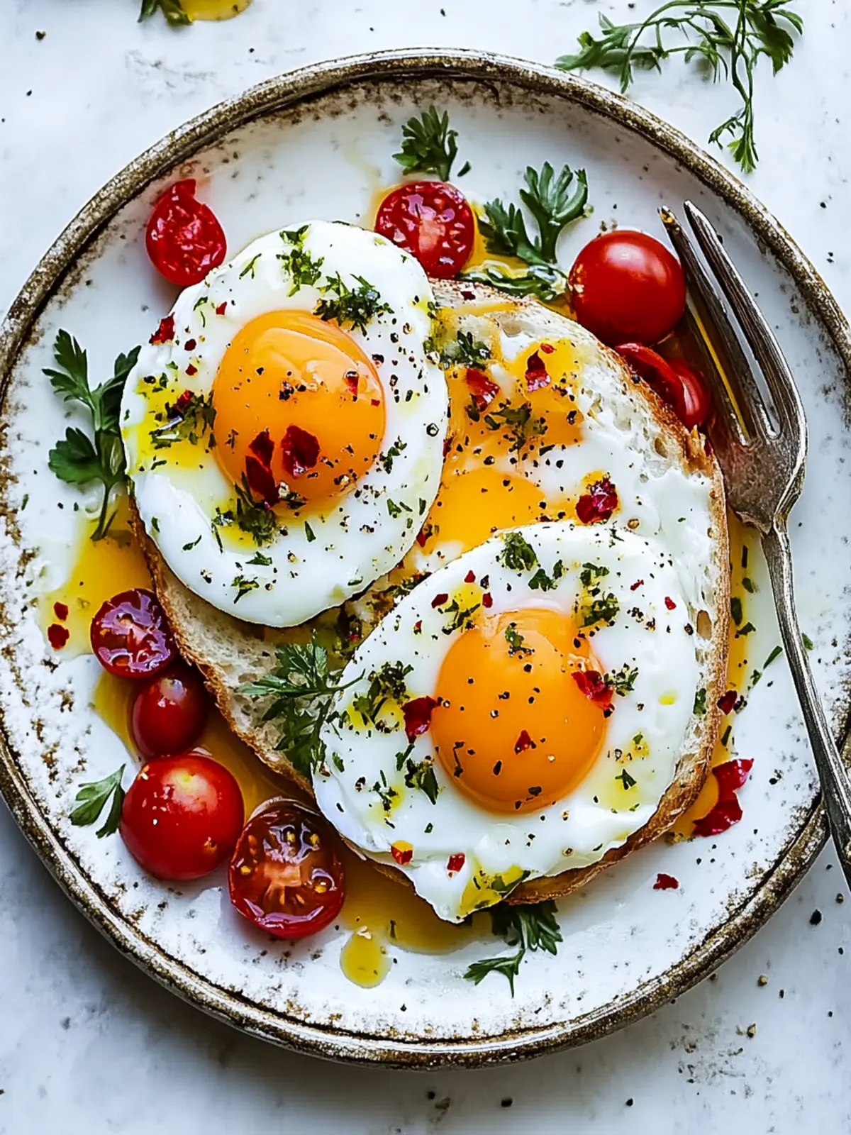 Irresistible Turkish Poached Eggs with Spicy Chili Oil Delight 3 Turkish Poached Eggs