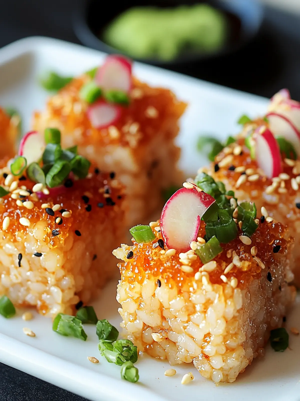 Spicy Tuna Crispy Rice Squares: The Perfect Party Snack 4 Spicy Tuna Crispy Rice Squares