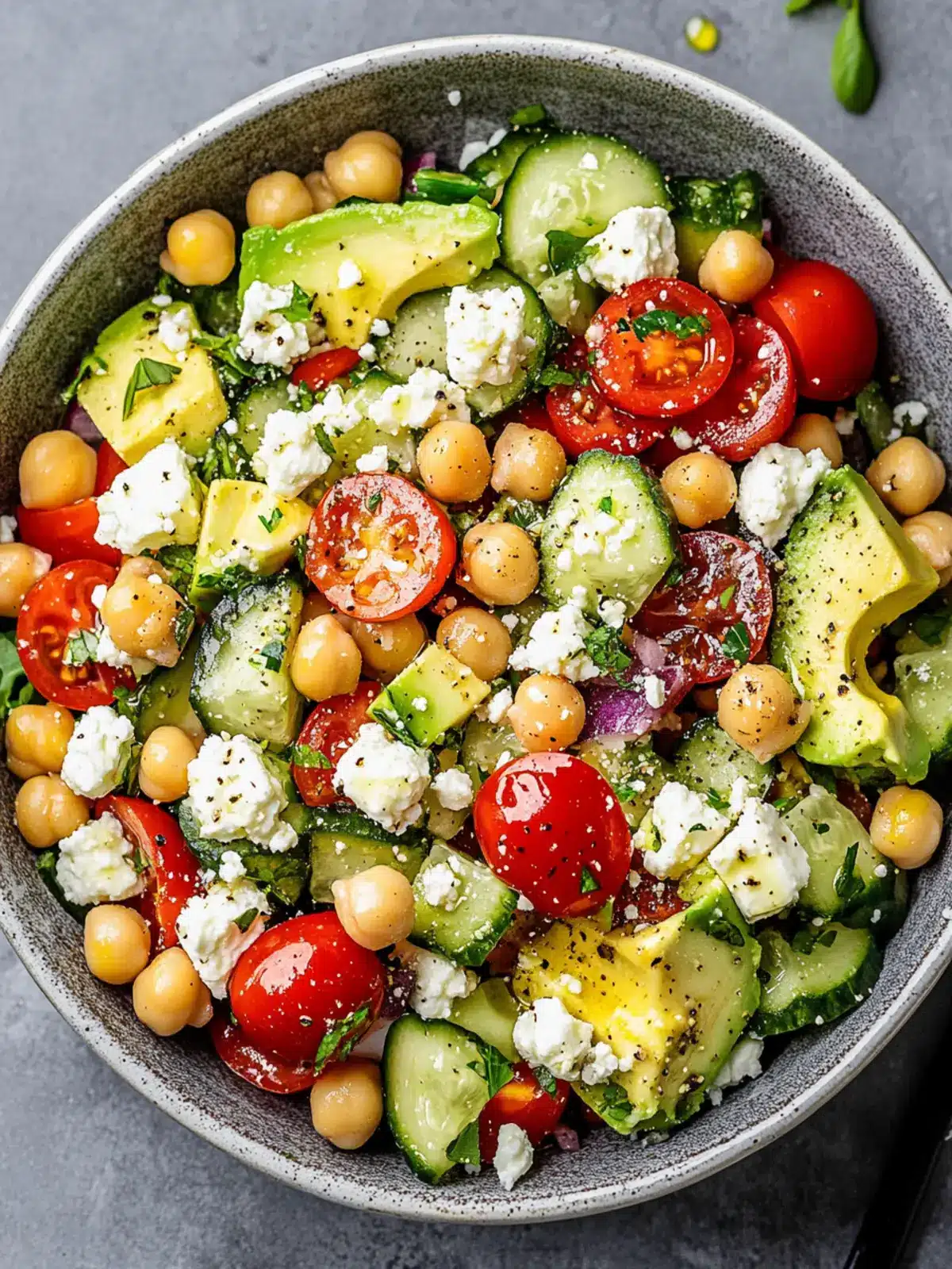 Chickpea Feta Avocado Salad: Your Quick, Healthy Pleasure 2 Chickpea Feta Avocado Salad