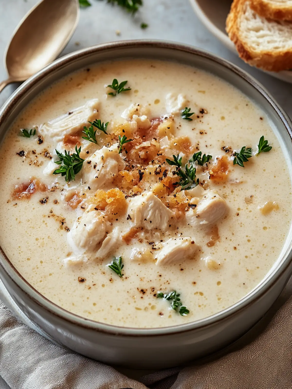 Creamy Chicken Cordon Bleu Soup: Comfort in a Bowl 2 Creamy Chicken Cordon Bleu Soup