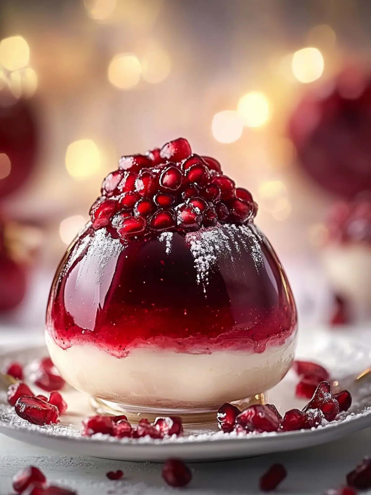 Elegant Glossy Pomegranate Mousse Dome to Impress Any Guest 4 Glossy Pomegranate Mousse Dome