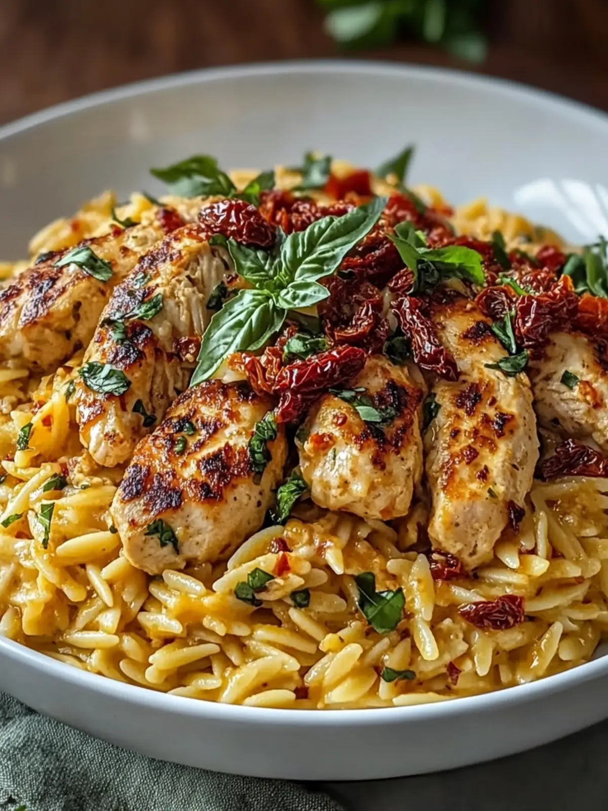 Creamy Sun-Dried Tomato Chicken Orzo: A Cozy Dinner Delight 4 Creamy Sun-Dried Tomato Chicken Orzo
