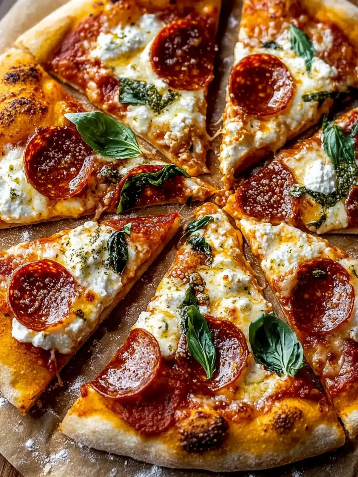 Irresistible Hot Honey Pepperoni Pizza with Ricotta Delight 2 Hot Honey Pepperoni Pizza with Ricotta