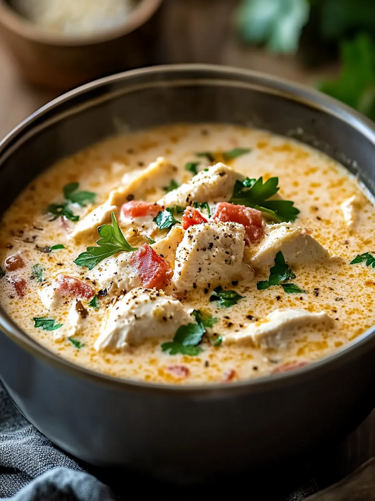 Crock Pot Creamy Chicken Parmesan Soup for Cozy Nights 4 Crock Pot Creamy Chicken Parmesan Soup