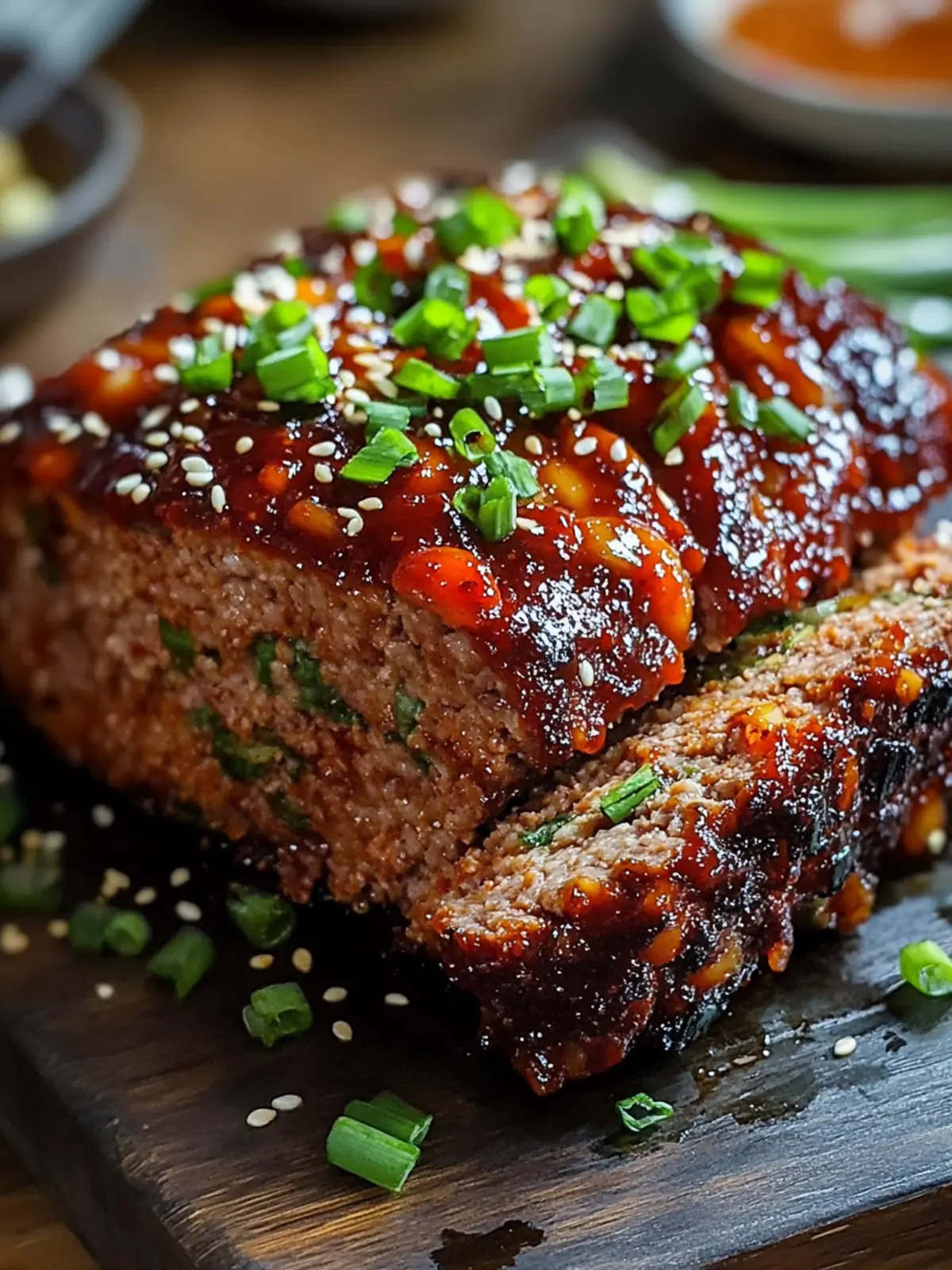 Savory Sweet & Spicy Korean BBQ Meatloaf That's Just Divine 2 Sweet & Spicy Korean BBQ Meatloaf