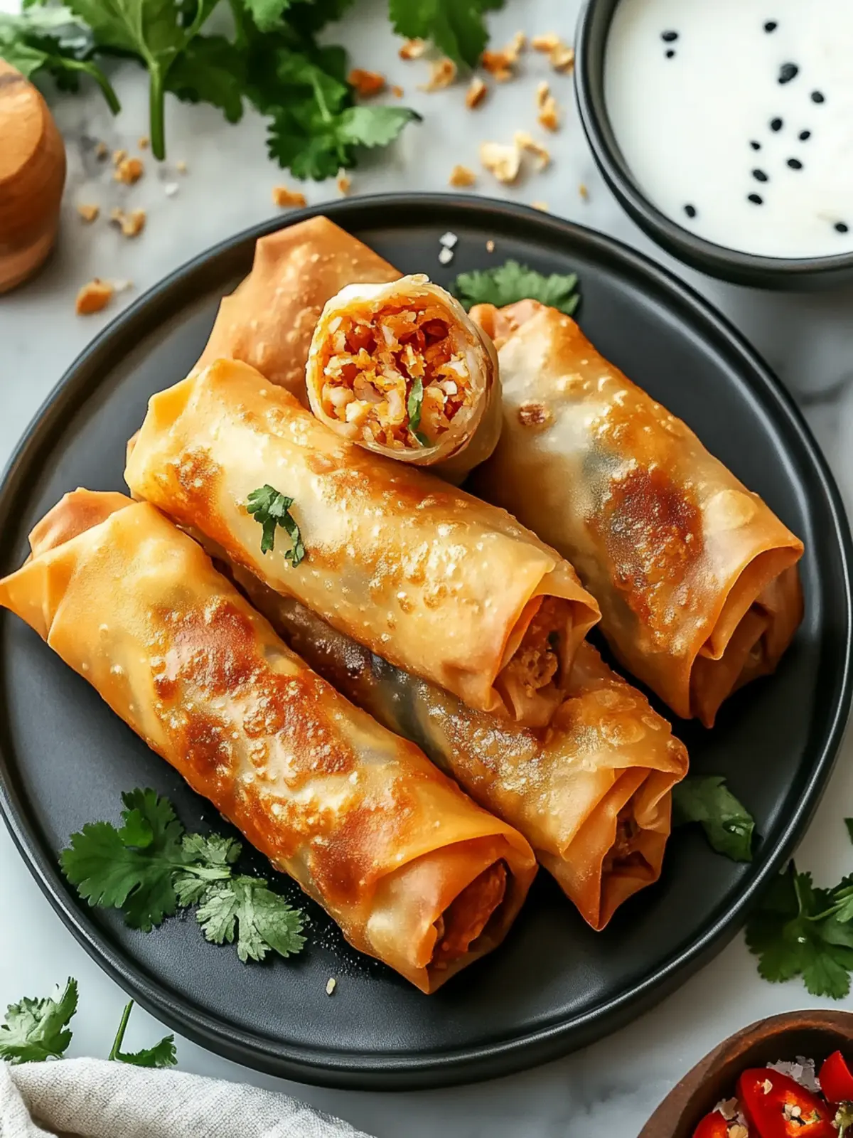 Crispy Msakhan Egg Rolls Made Easy with Rotisserie Chicken 3 Crispy Msakhan Egg Rolls Made Easy with Rotisserie Chicken