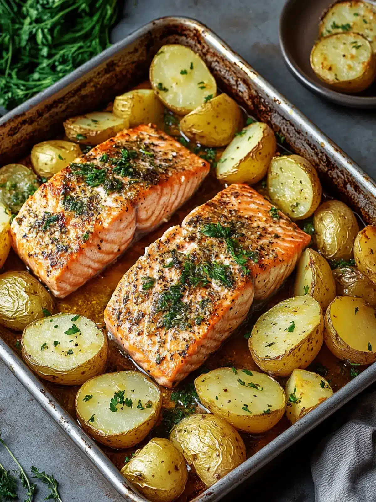 Roasted Salmon & Potatoes Tray Bake for Effortless Dinners 2 Roasted Salmon & Potatoes (Tray Bake)