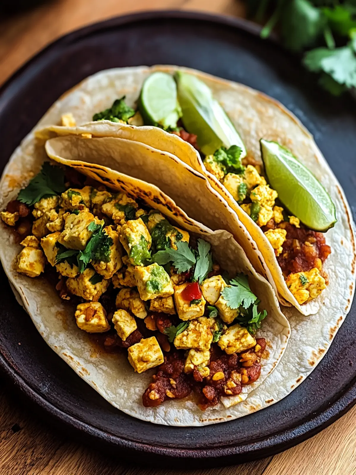 Zesty Vegan Breakfast Tacos with Tofu for a Great Start 2 Vegan Breakfast Tacos with Tofu