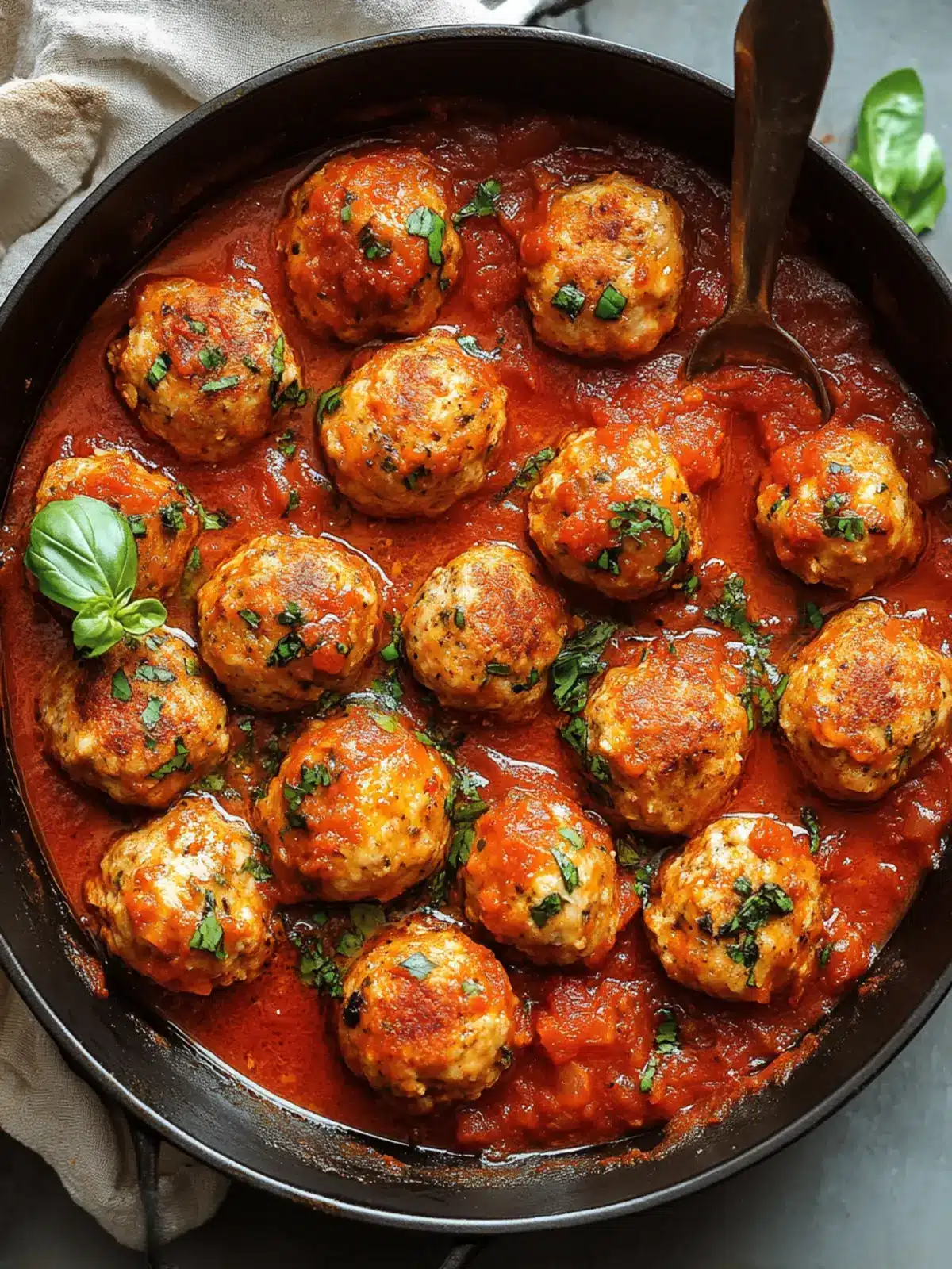 Baked Chicken Meatballs in Tomato Sauce for Family Fun Nights 4 Baked Chicken Meatballs in Tomato Sauce