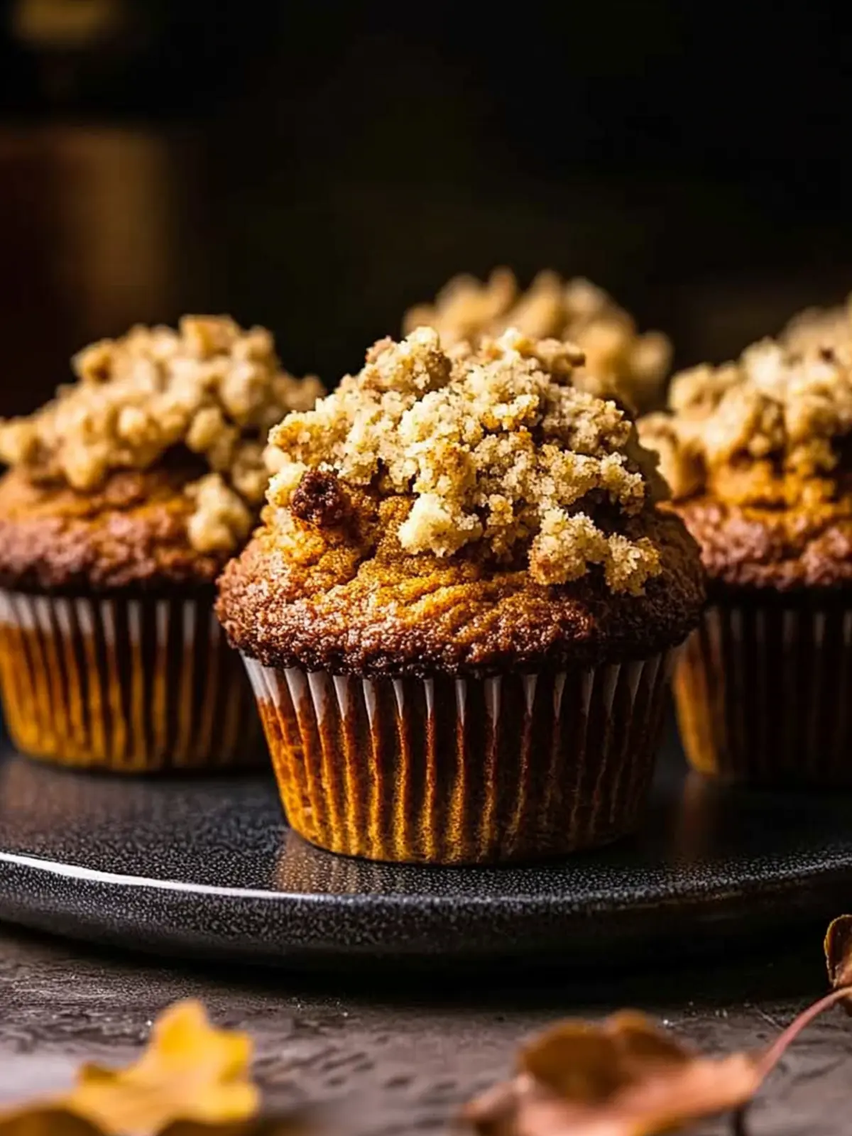 Vegan Pumpkin Muffins with Crunchy Pecan Streusel Delight 4 Vegan pumpkin muffins