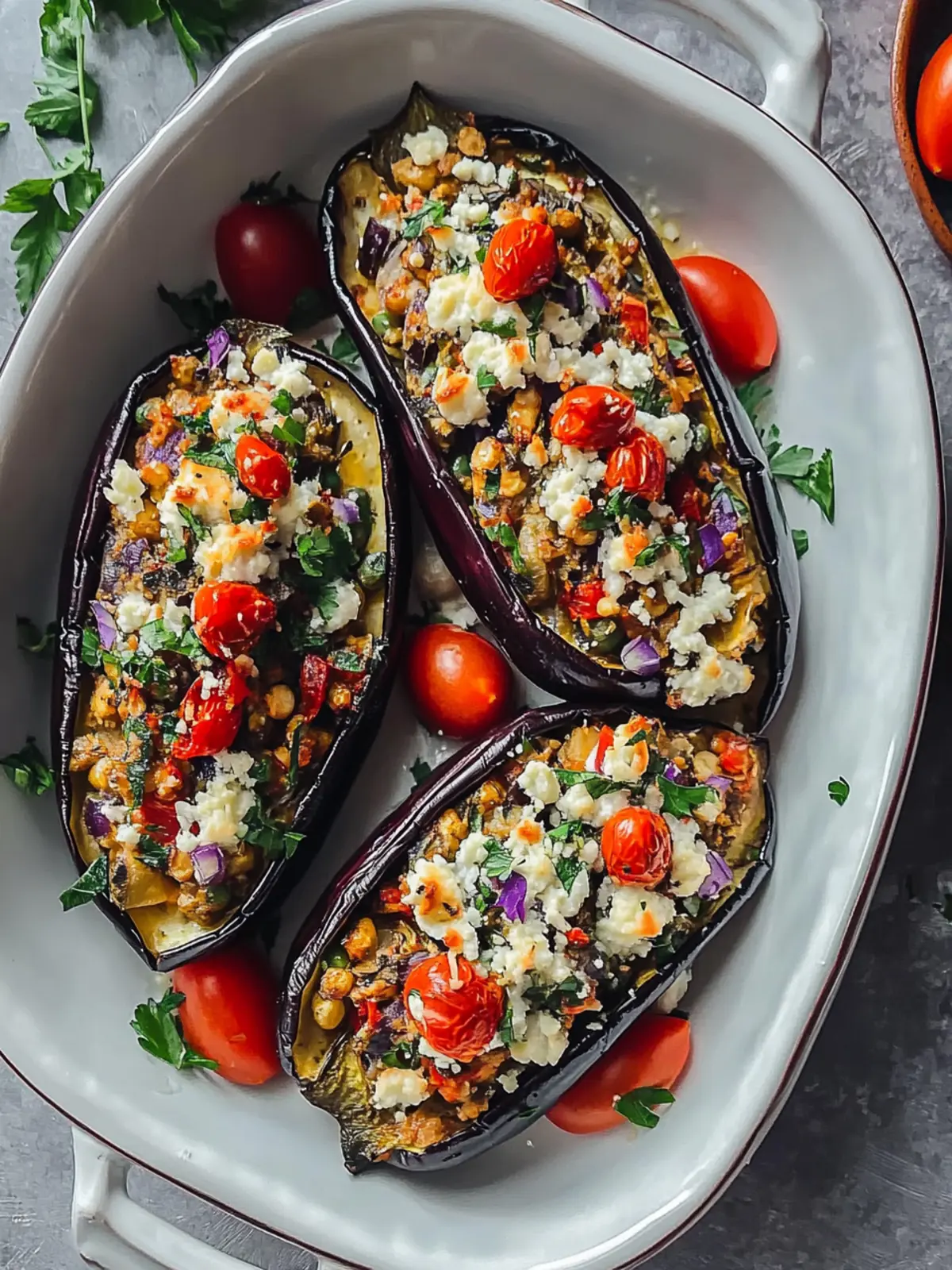Mediterranean Stuffed Eggplant: Wholesome Flavor in Every Bite 2 Mediterranean Stuffed Eggplant