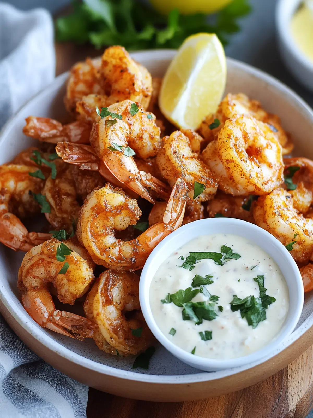 Crispy Cajun Shrimp with Creamy Sauce for Easy Weeknight Bliss 2 Crispy Cajun Shrimp with Creamy Sauce