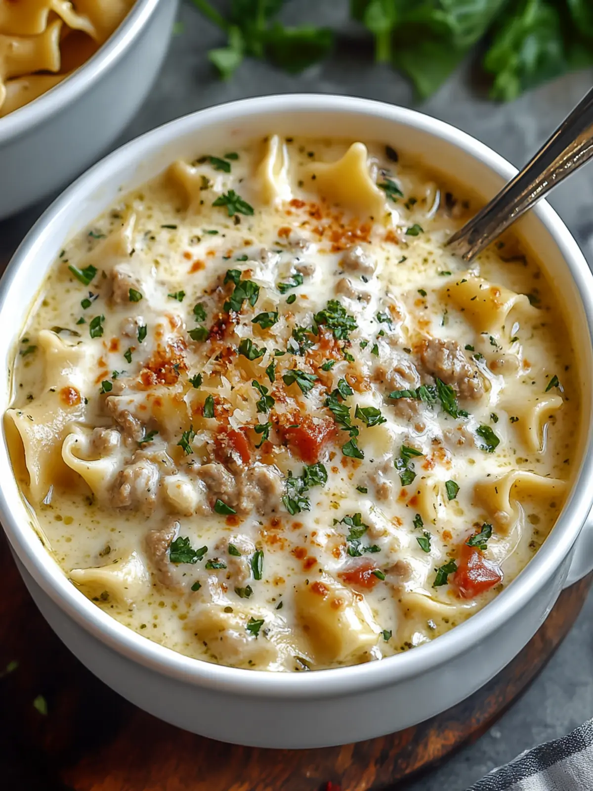 Creamy Alfredo Lasagna Soup for Cozy Weeknight Dinners 4 Creamy Alfredo Lasagna Soup