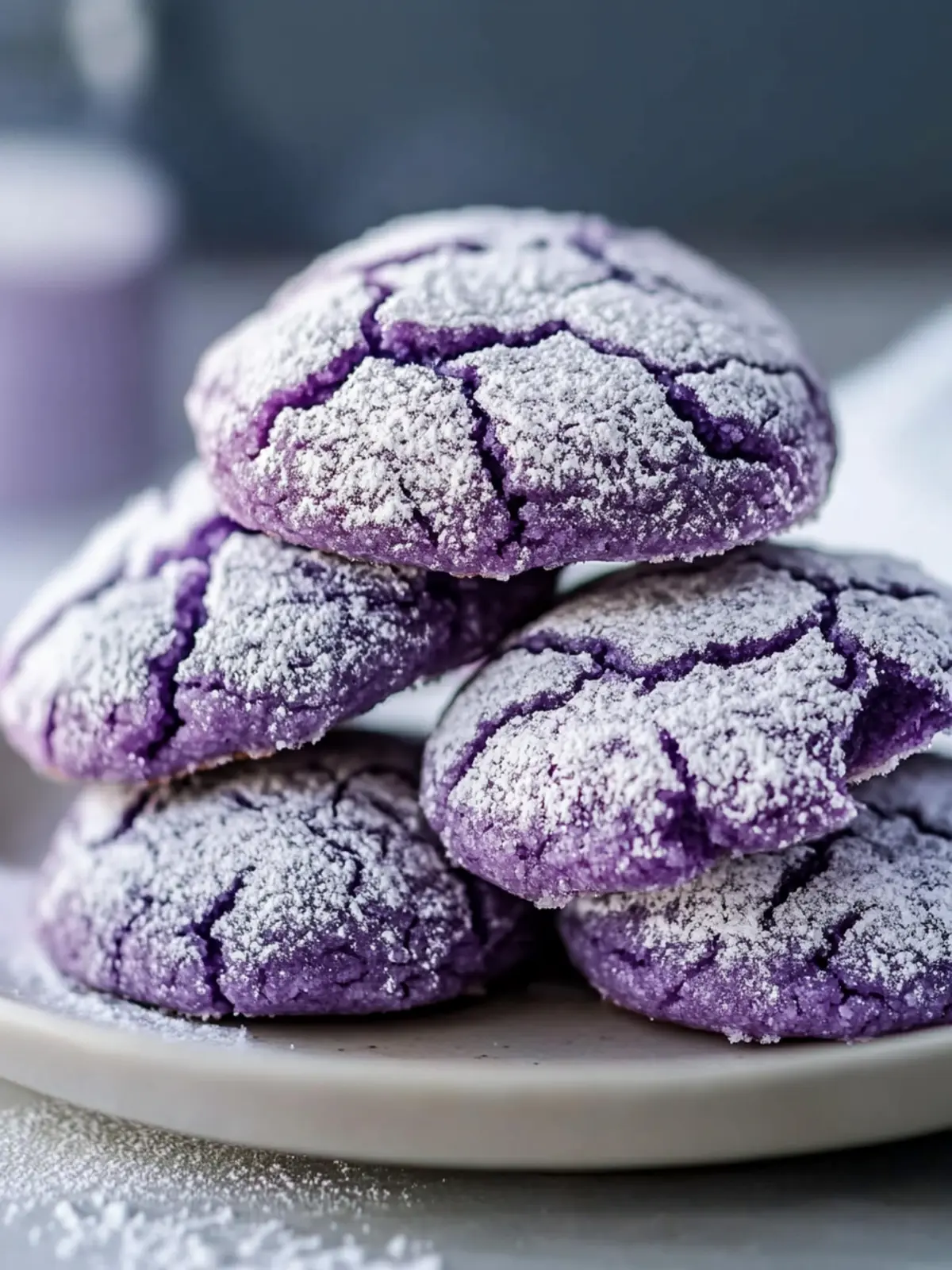 Vibrant Ube Crinkle Cookies: A Fun Twist on Classic Treats 3 Ube Crinkle Cookies