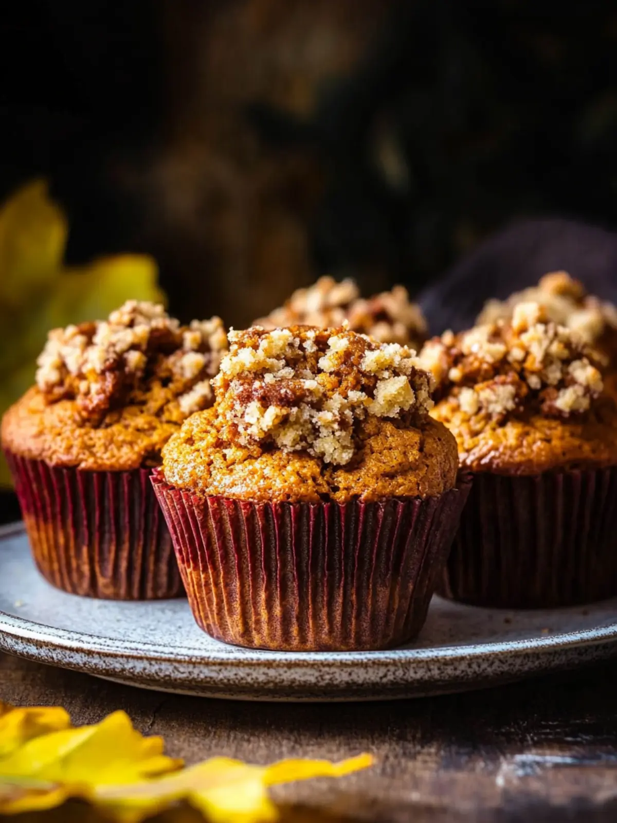 Vegan Pumpkin Muffins with Crunchy Pecan Streusel Delight 3 Vegan pumpkin muffins