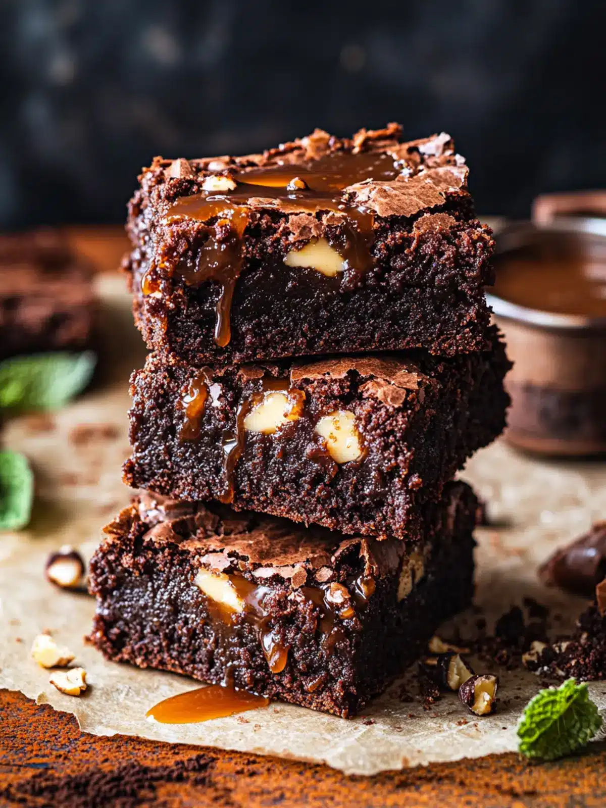 Decadent Vegan Caramel Brownies That Will Wow Your Taste Buds 4 Vegan caramel brownies