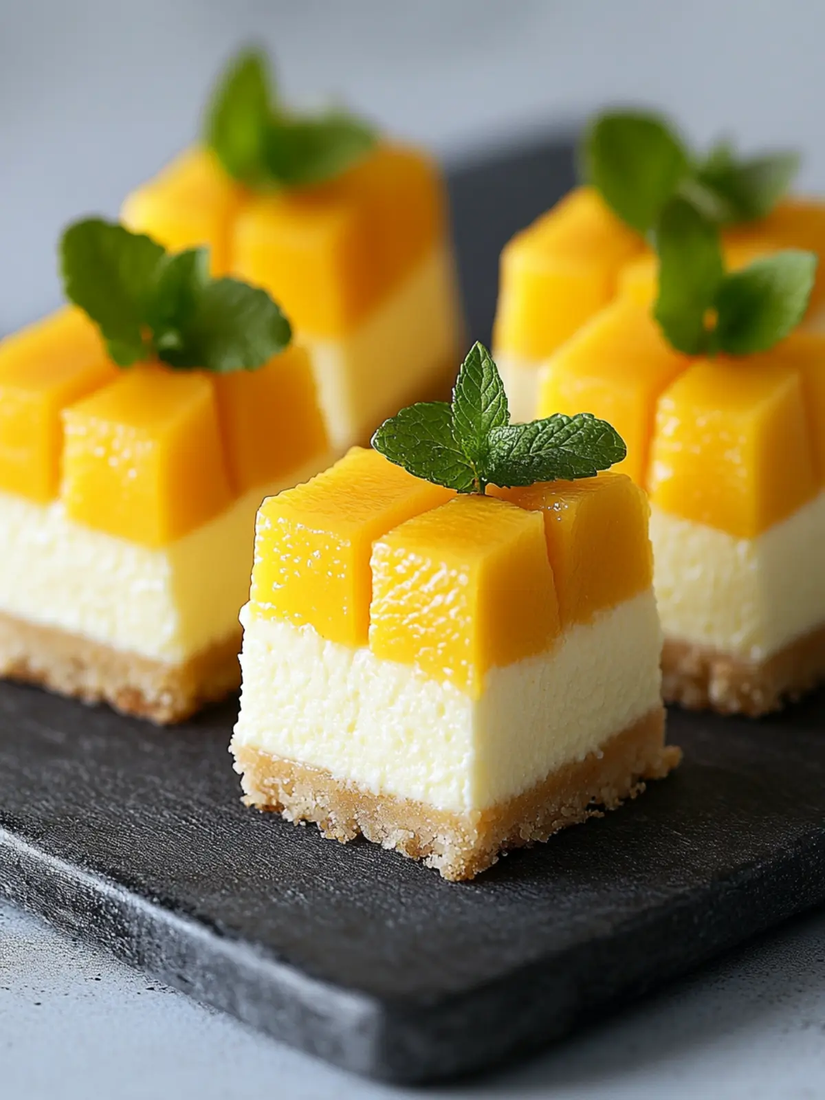 Delicious Mini Mango Cheesecake Cubes Recipe You Can t Resist 2 Mini Mango Cheesecake Cubes Recipe