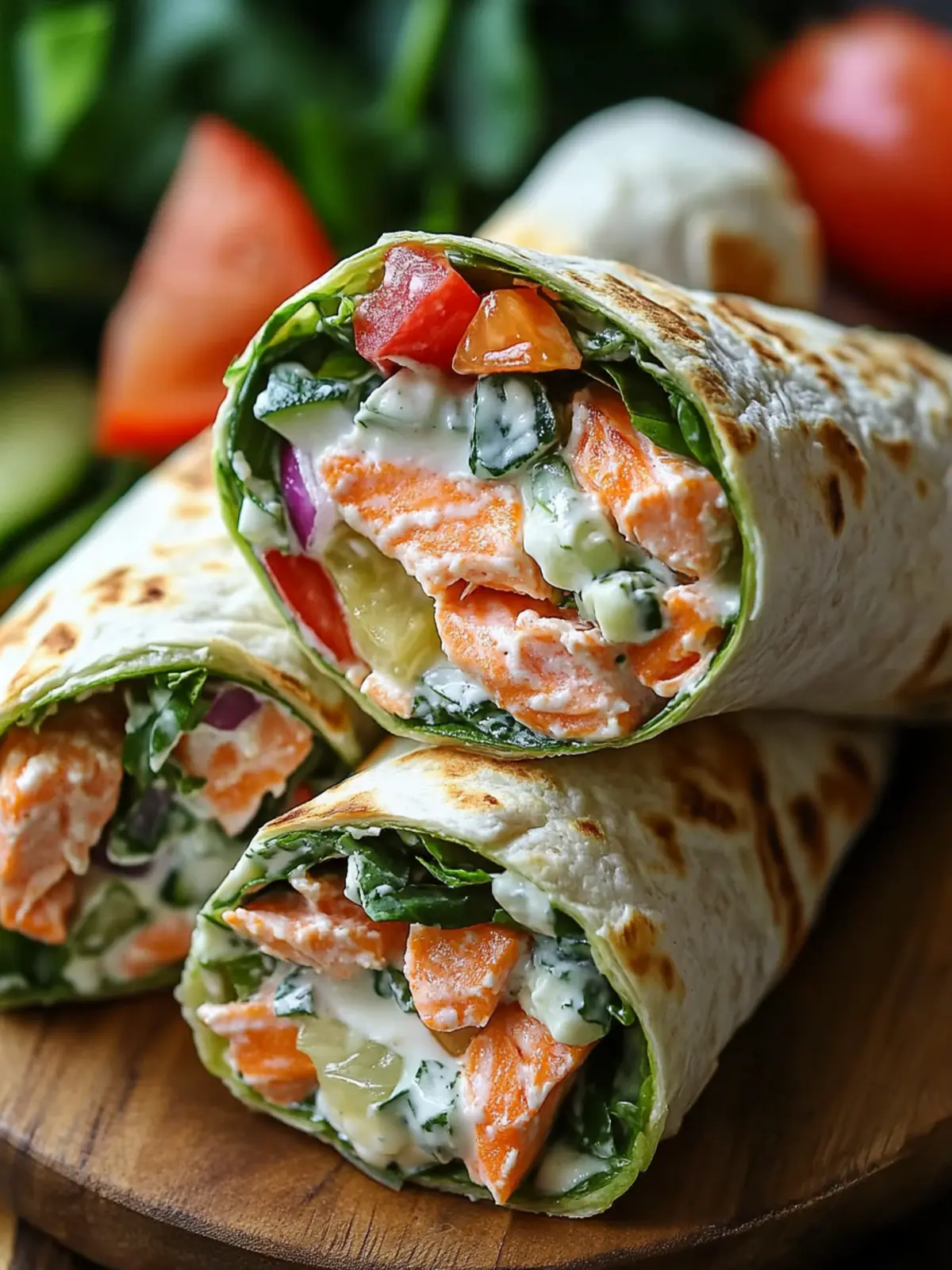 Greek Yogurt Salmon Salad Wraps for a Quick Healthy Meal 3 Greek Yogurt Salmon Salad Wraps