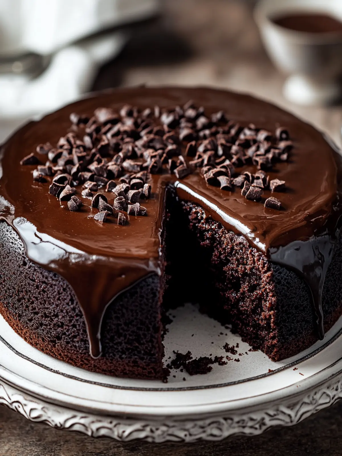 Irresistible Black Cocoa Cake with Decadent Ganache Delight 4 Black Cocoa Cake