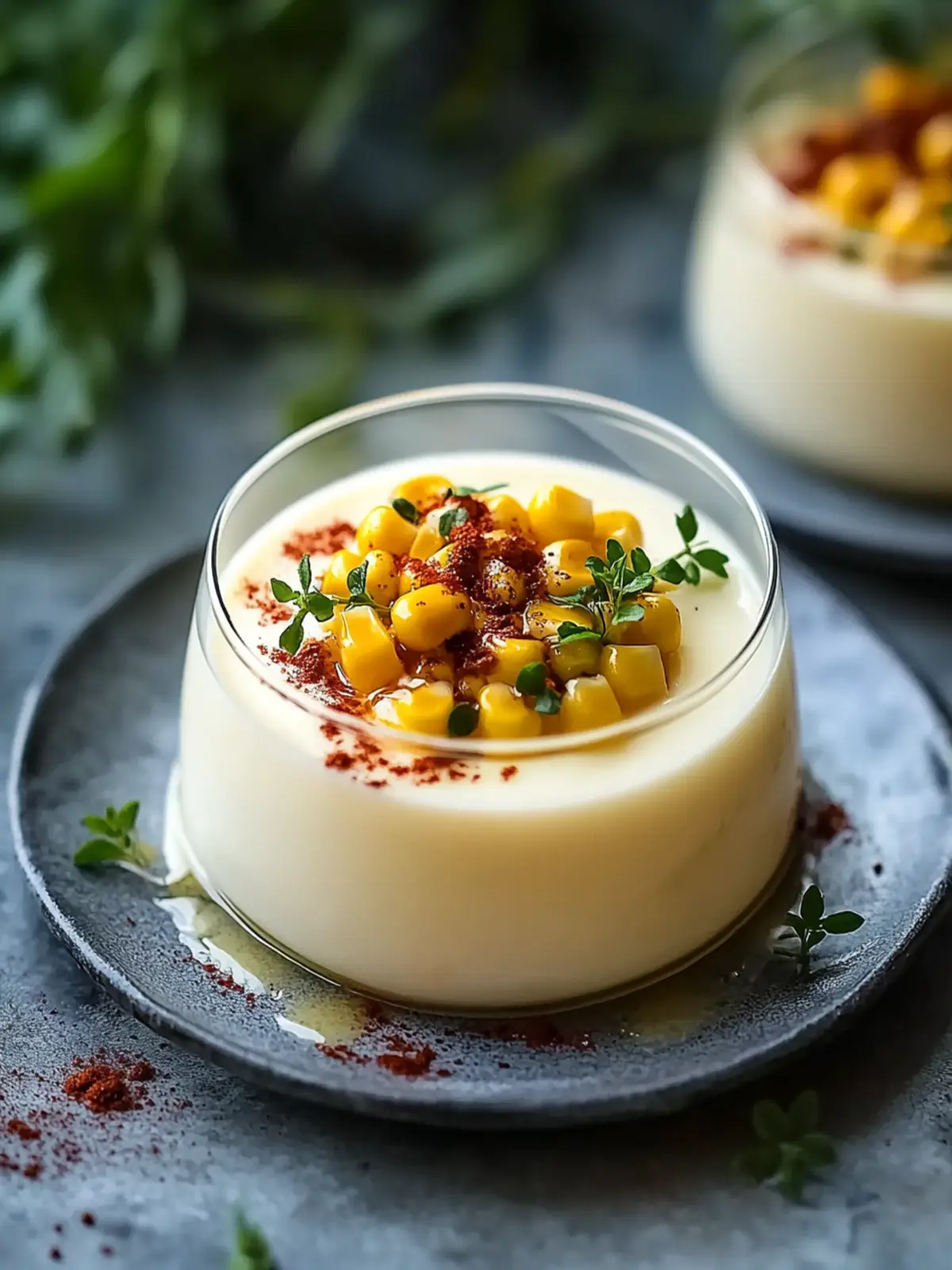 Savory Roasted Corn Panna Cotta with a Zesty Kick 2 Savory Roasted Corn Panna Cotta