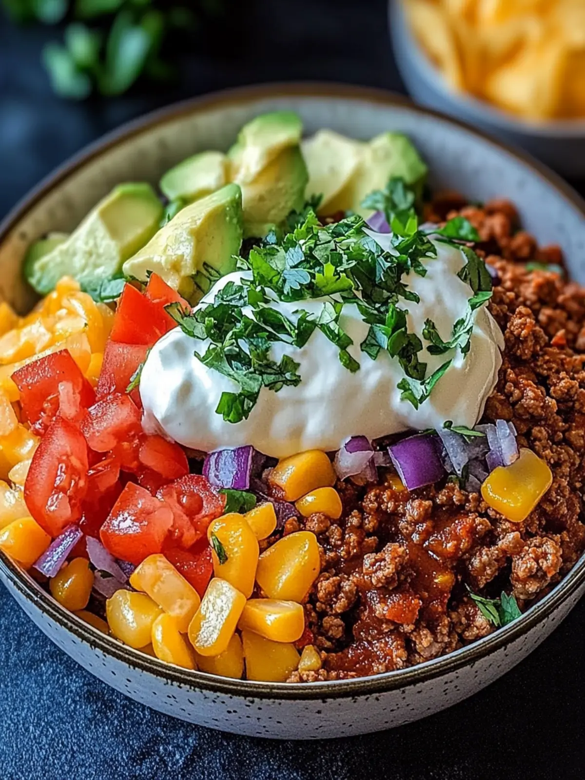Tasty Ground Beef Taco Bowl: Quick, Healthy & Fully Customizable 3 Ground Beef Taco Bowl