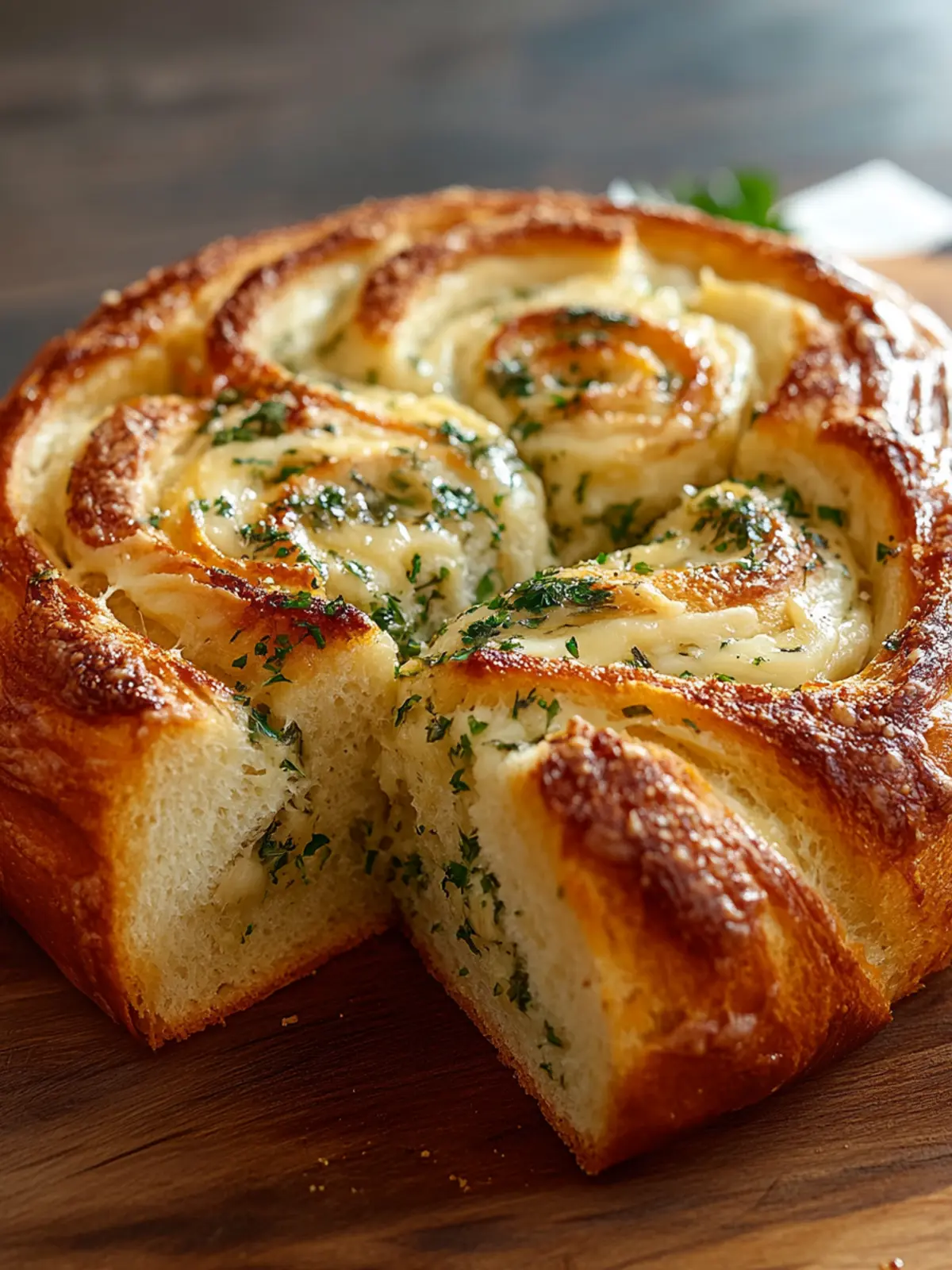 Savory Swirled Garlic Herb and Cheese Bread You Must Try 3 Swirled Garlic Herb and Cheese Bread