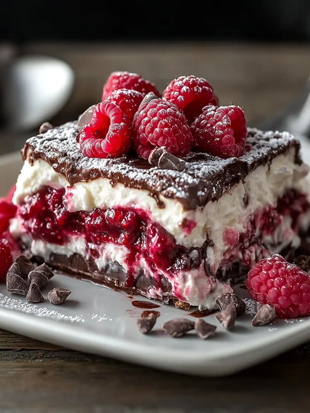 Indulge in No-Bake Raspberry Chocolate Lasagna Bliss 4 Raspberry Chocolate Lasagna