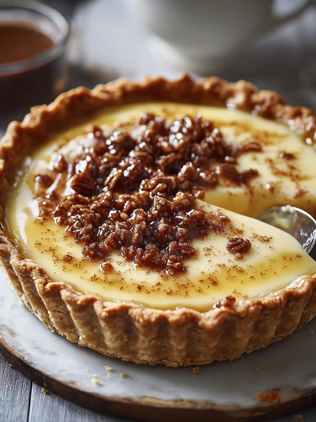 Custard Pie with Praline Sauce: Your New Favorite Dessert! 2 Custard Pie with Praline Sauce