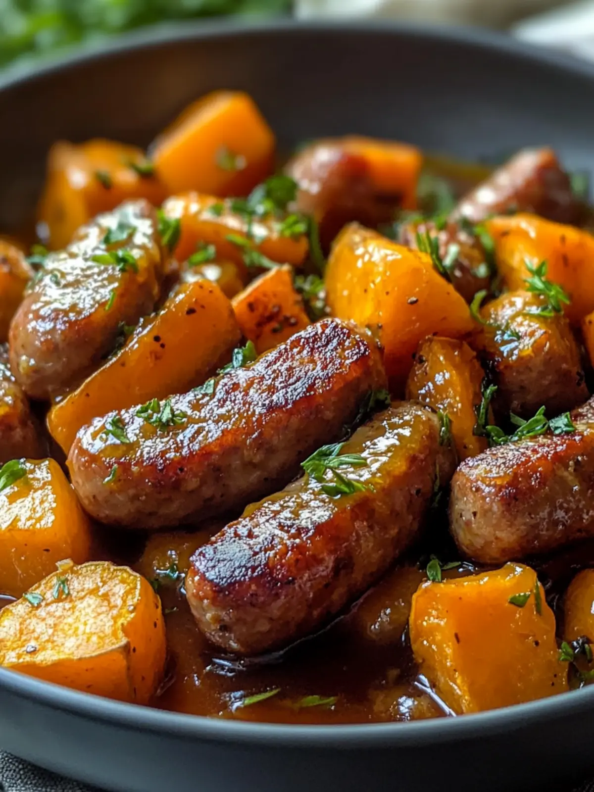 Savor Sweet Sausage and Sweet Potatoes with Honey Garlic Sauce 4 Sausage And Sweet Potatoes With Honey Garlic Sauce