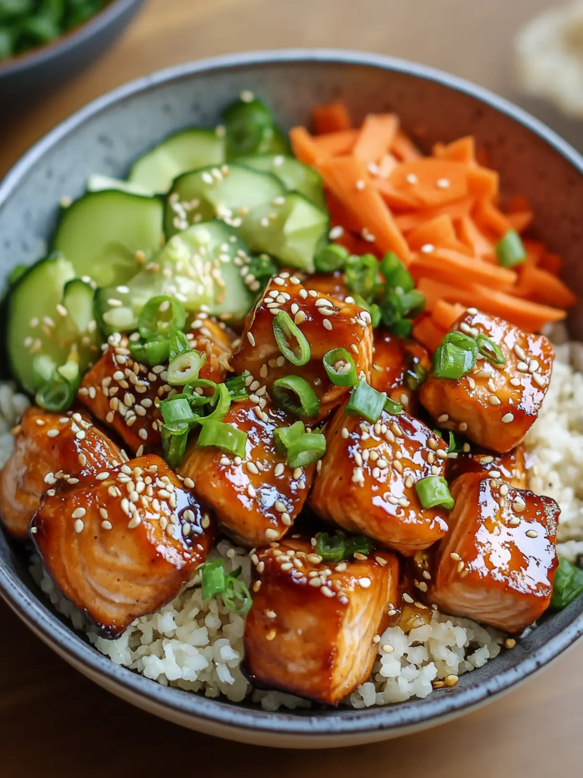 Honey Garlic Salmon Bites Bowl: Quick, Healthy Dinner Magic 3 Honey Garlic Salmon Bites Bowl