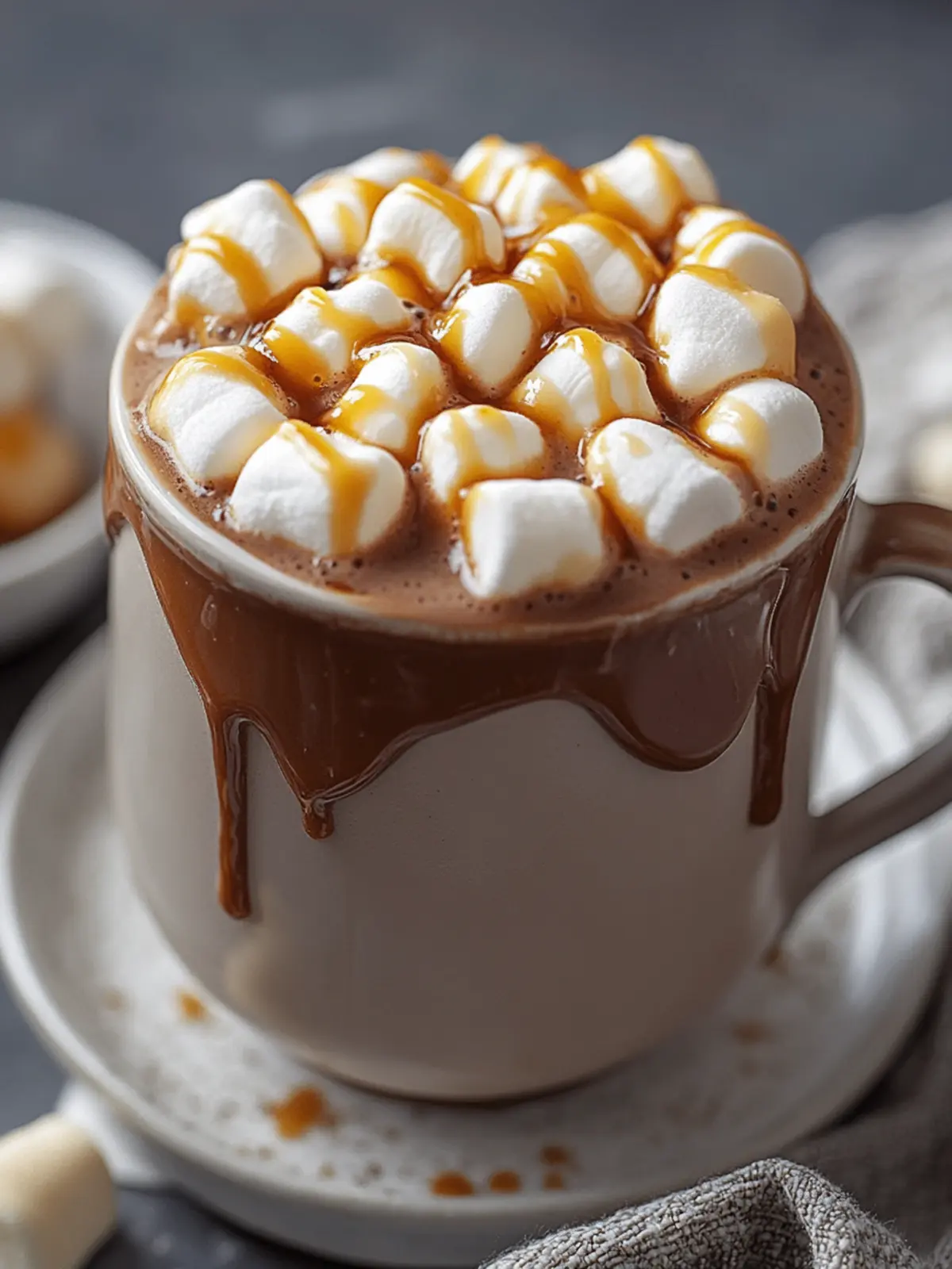 Indulge in Caramel Marshmallow Hot Chocolate Bliss 3 Caramel Marshmallow Hot Chocolate