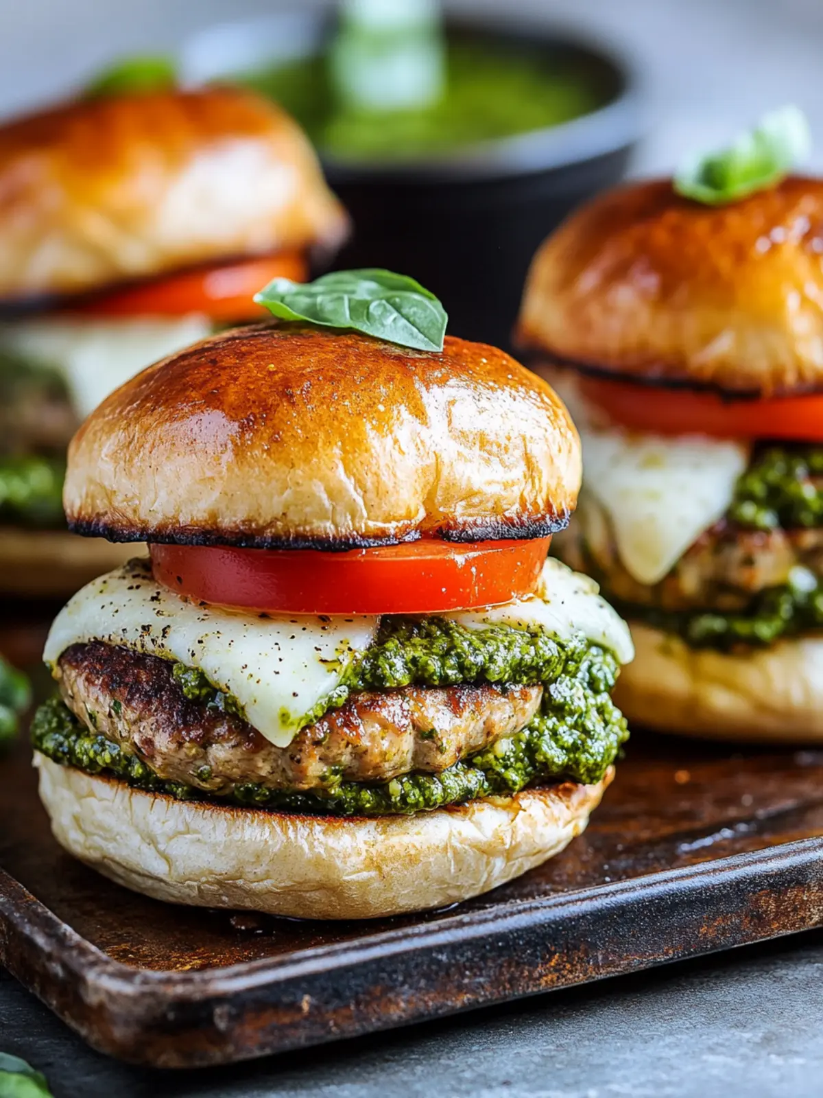 Pesto Mozzarella Turkey Burgers for a Healthy Flavor Boost 4 Pesto Mozzarella Turkey Burgers