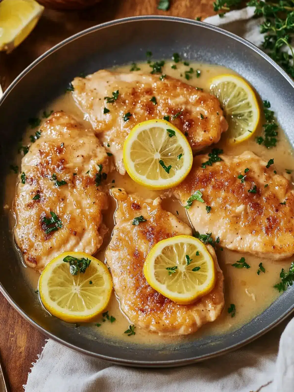 Zesty Chicken Francese with Silky Lemon-Butter Sauce 4 Chicken Francese